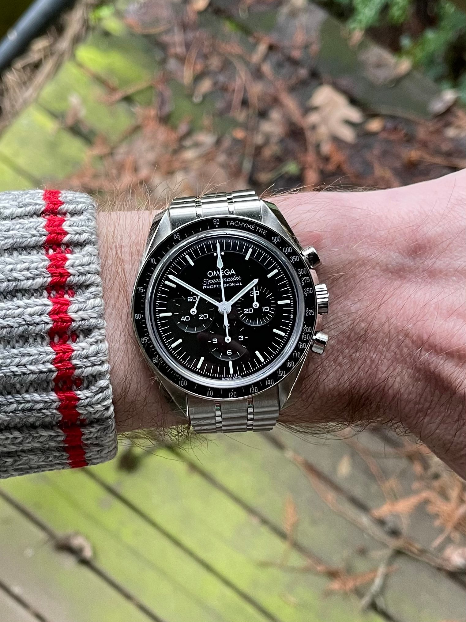 Omega speedmaster deals on wrist