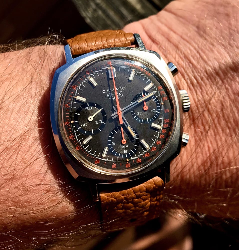 SOLD Vintage Heuer Camaro ref. 7220NT Exotic CHOCOLATE Dial