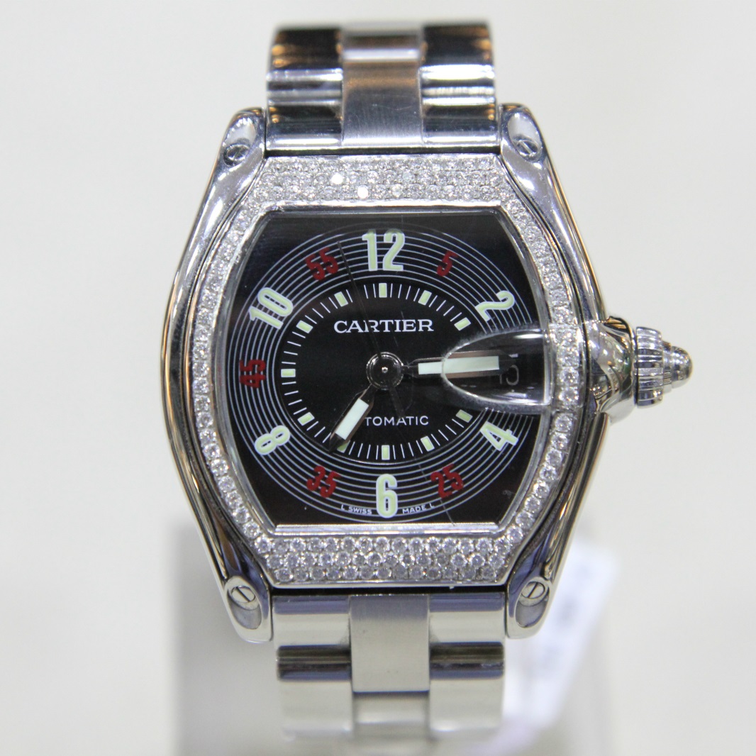 FS Cartier Roadster Las Vegas Roulette 2510 38mm Diamonds Bezel