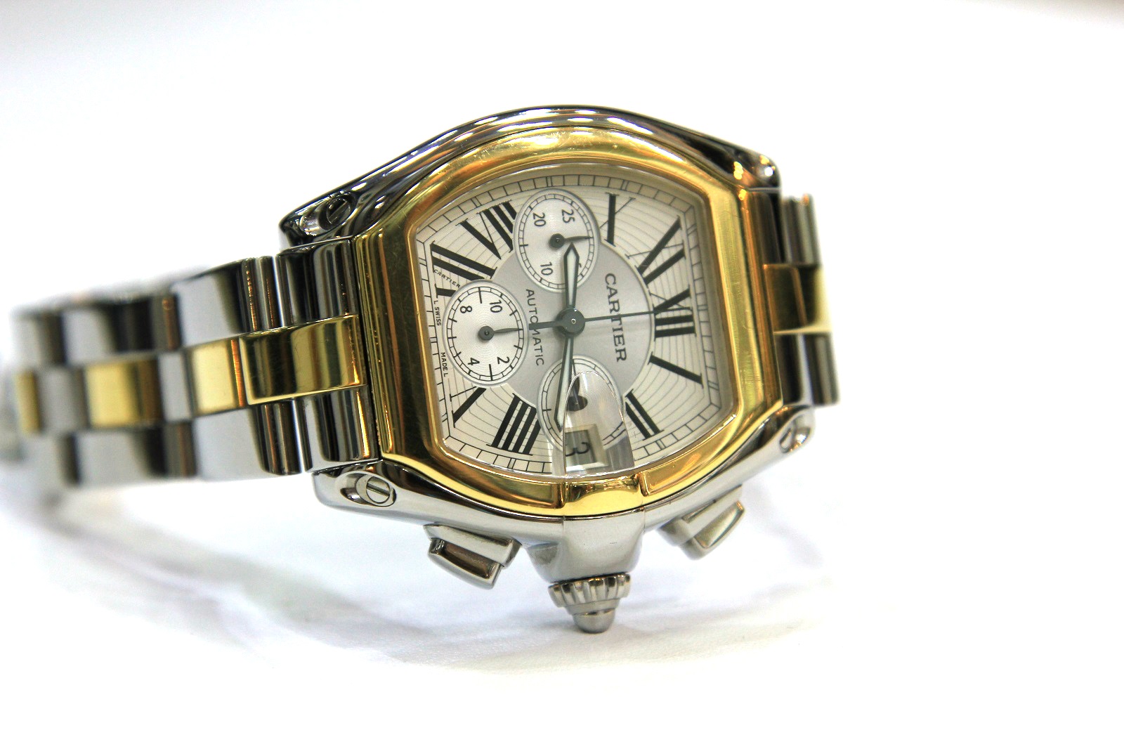 cartier roadster chronograph xl two tone