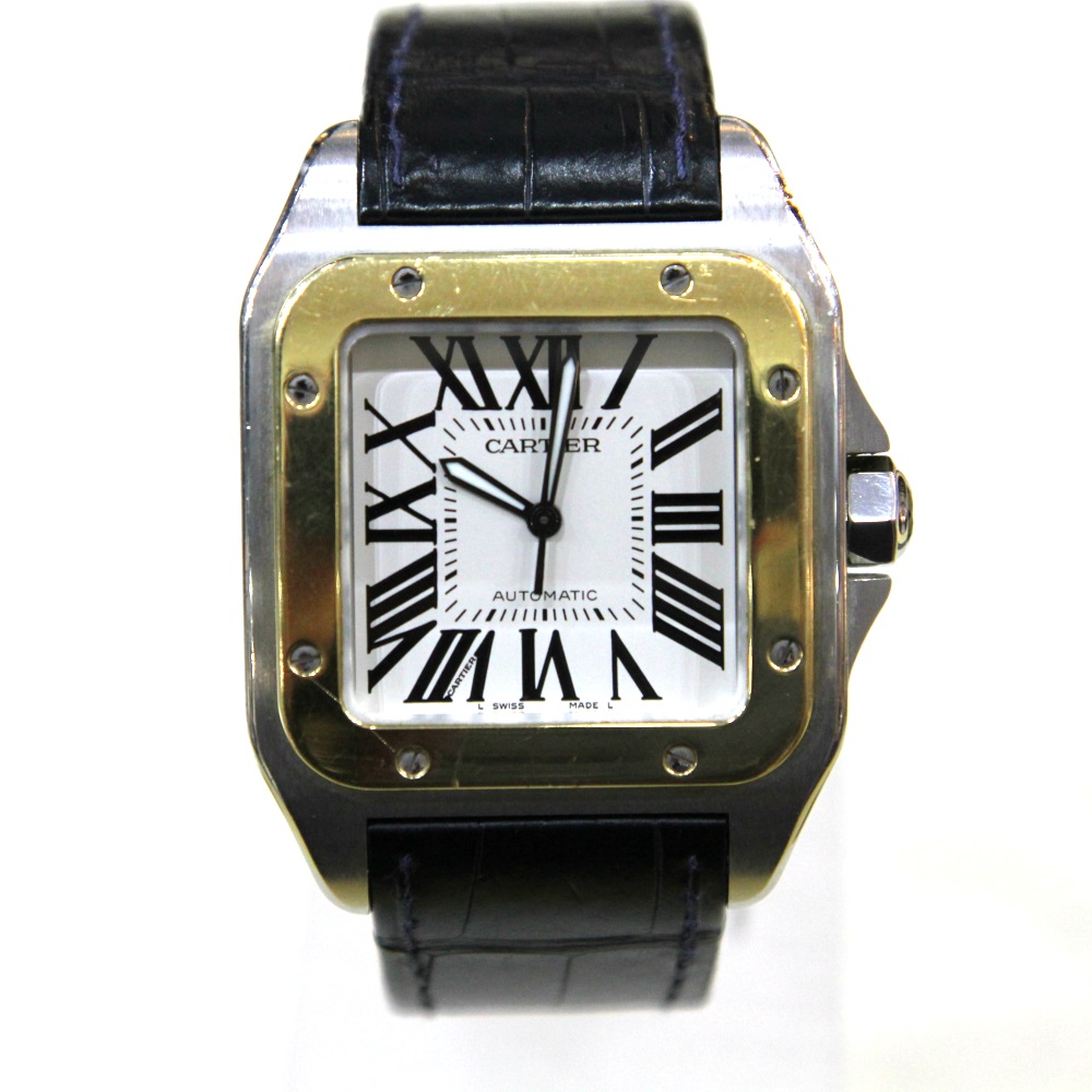 cartier santos 100 automatic watch