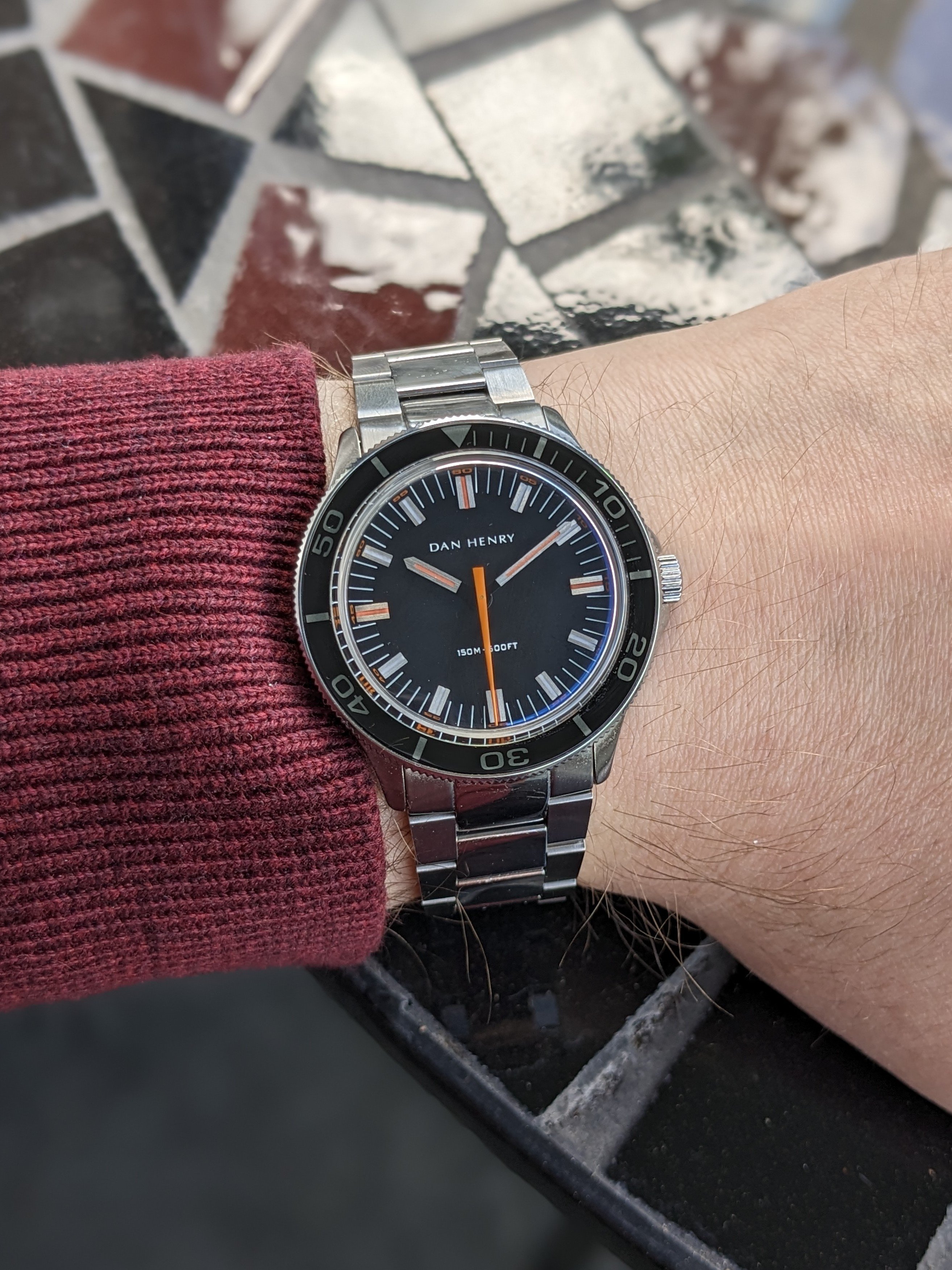 オンラインショップ Dan Henry シルバー 機械式 39mm 1975 腕時計 ...