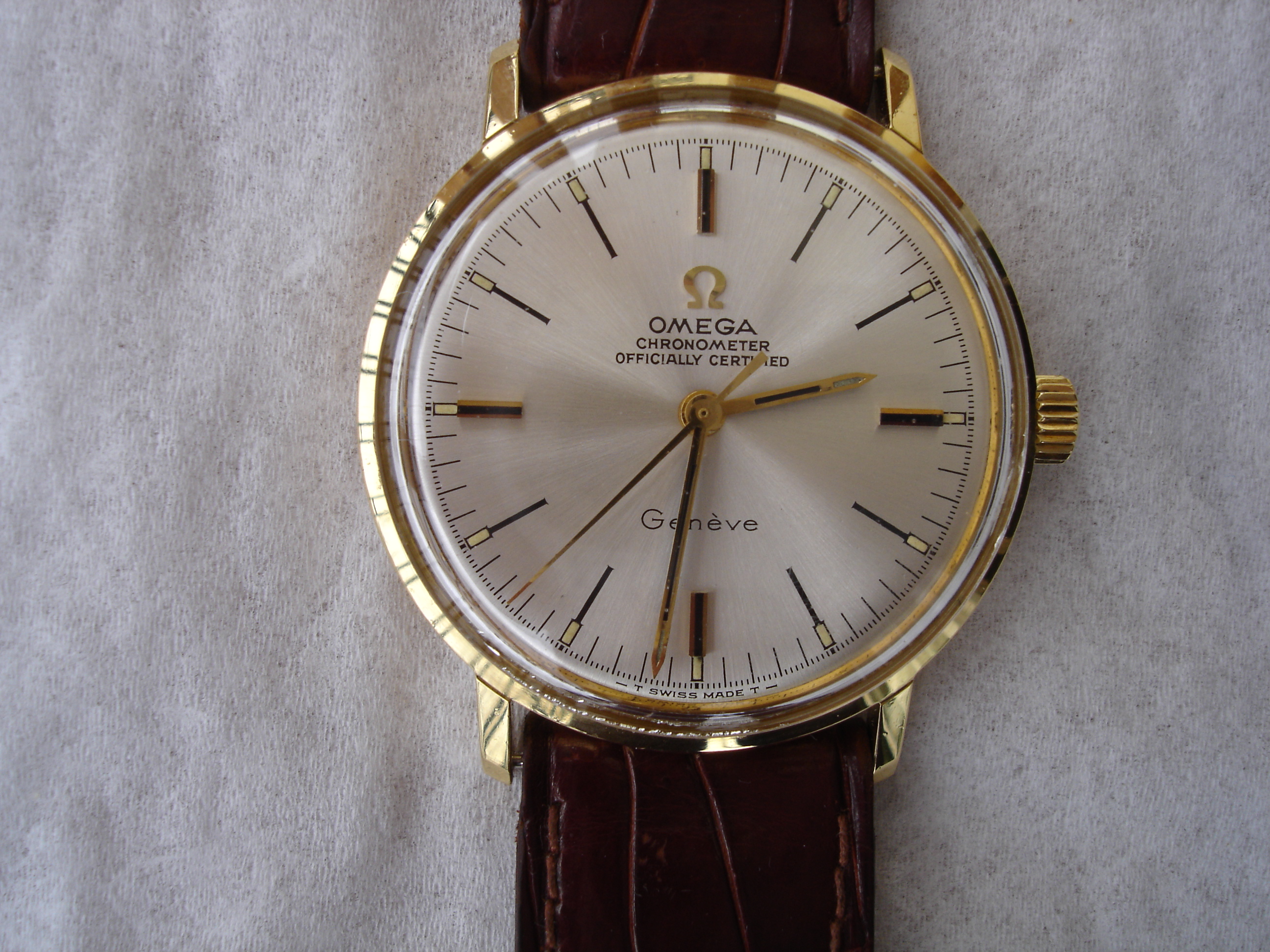 Just shy or damn rare Omega Geneve Cal 602 in white and rose