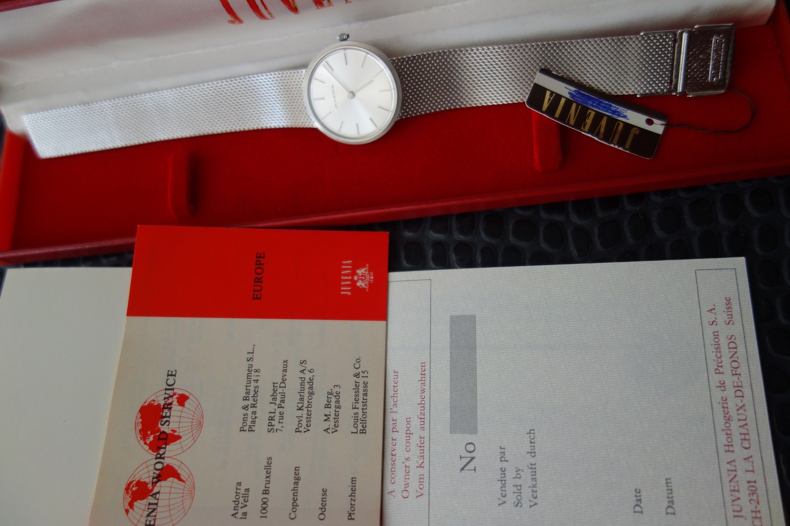 SOLD Juvenia NOS unisex Swiss watch with box and papers Omega