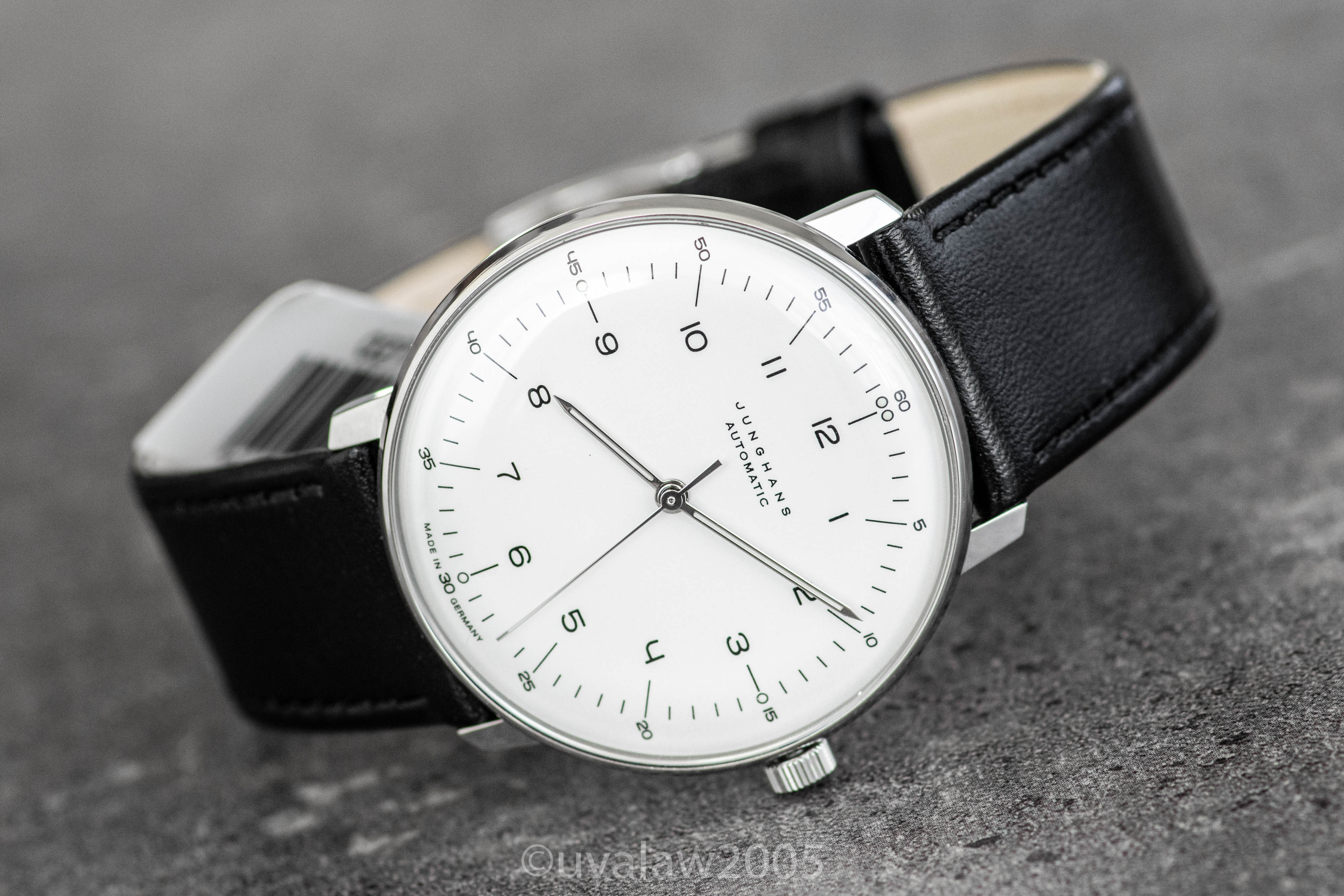 SOLD Junghans Max Bill Automatic Leather Strap 027 3500 Two