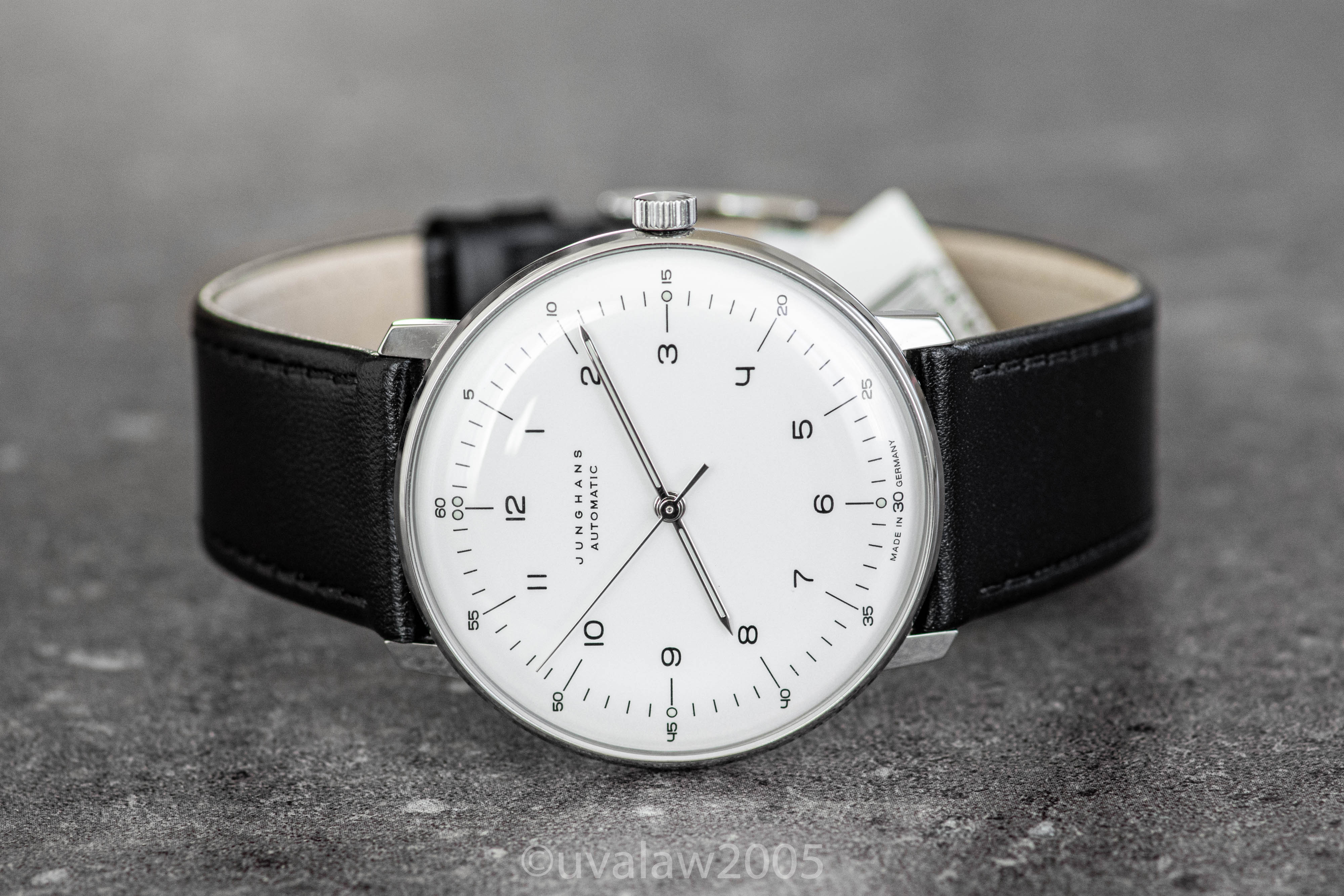 SOLD Junghans Max Bill Automatic Leather Strap 027 3500 Two