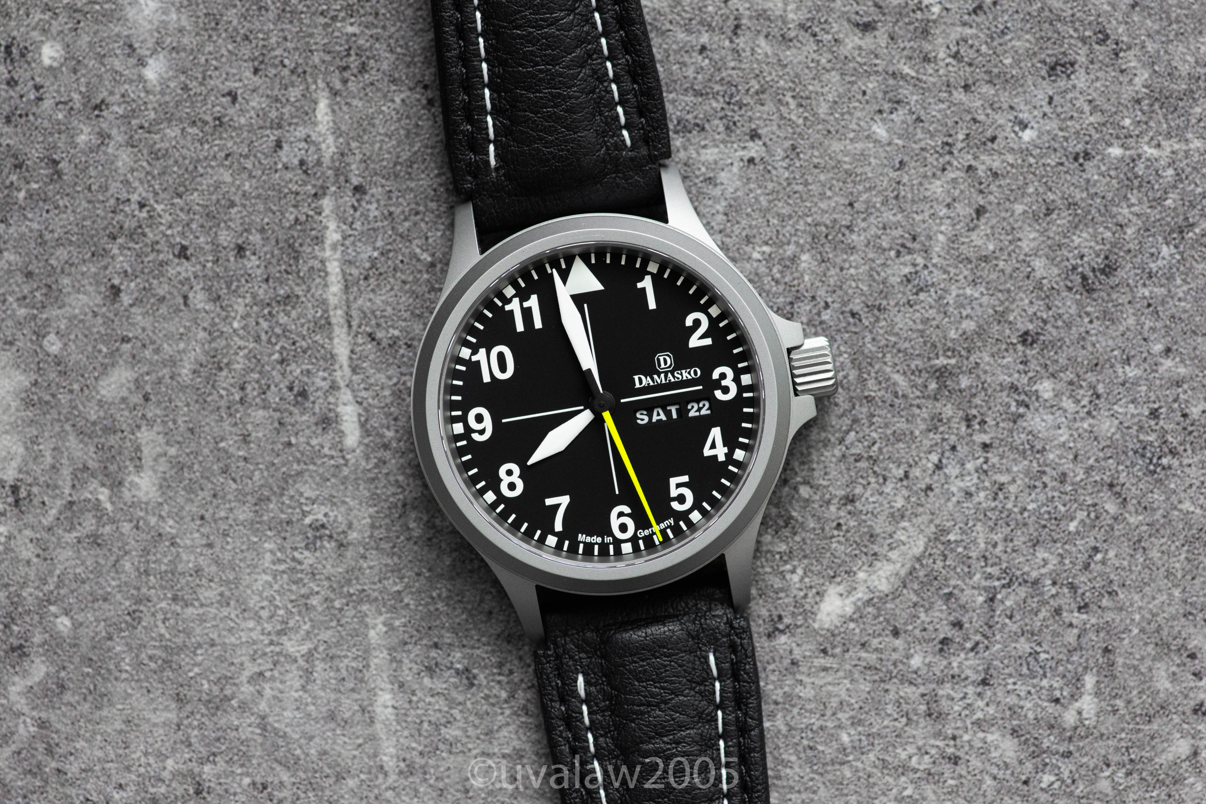 SOLD Damasko DA36 OEM Leather NATO Straps Just Serviced