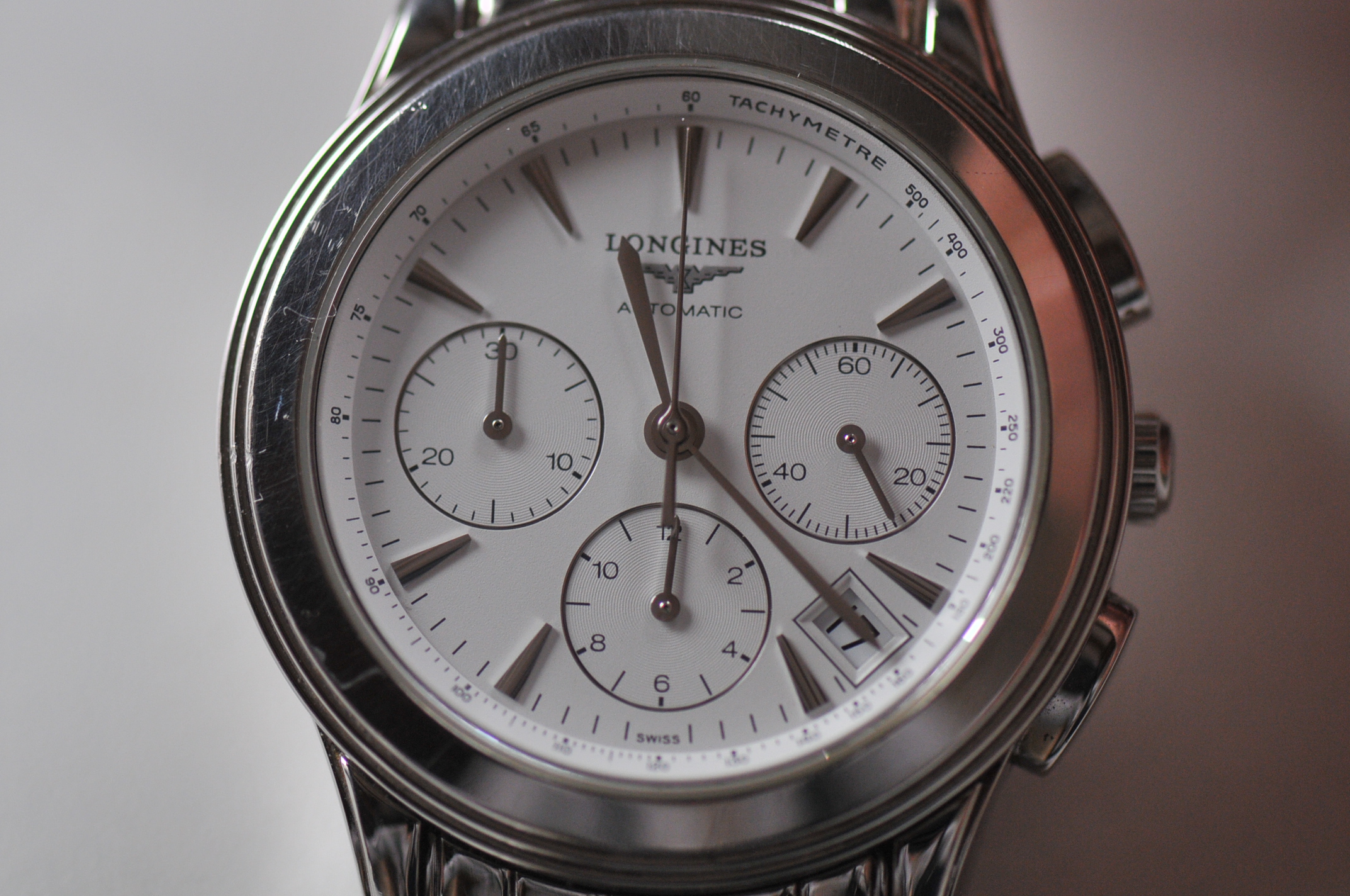 SOLD Nice Longines Flagship automatic chronograph watch L4.718.4