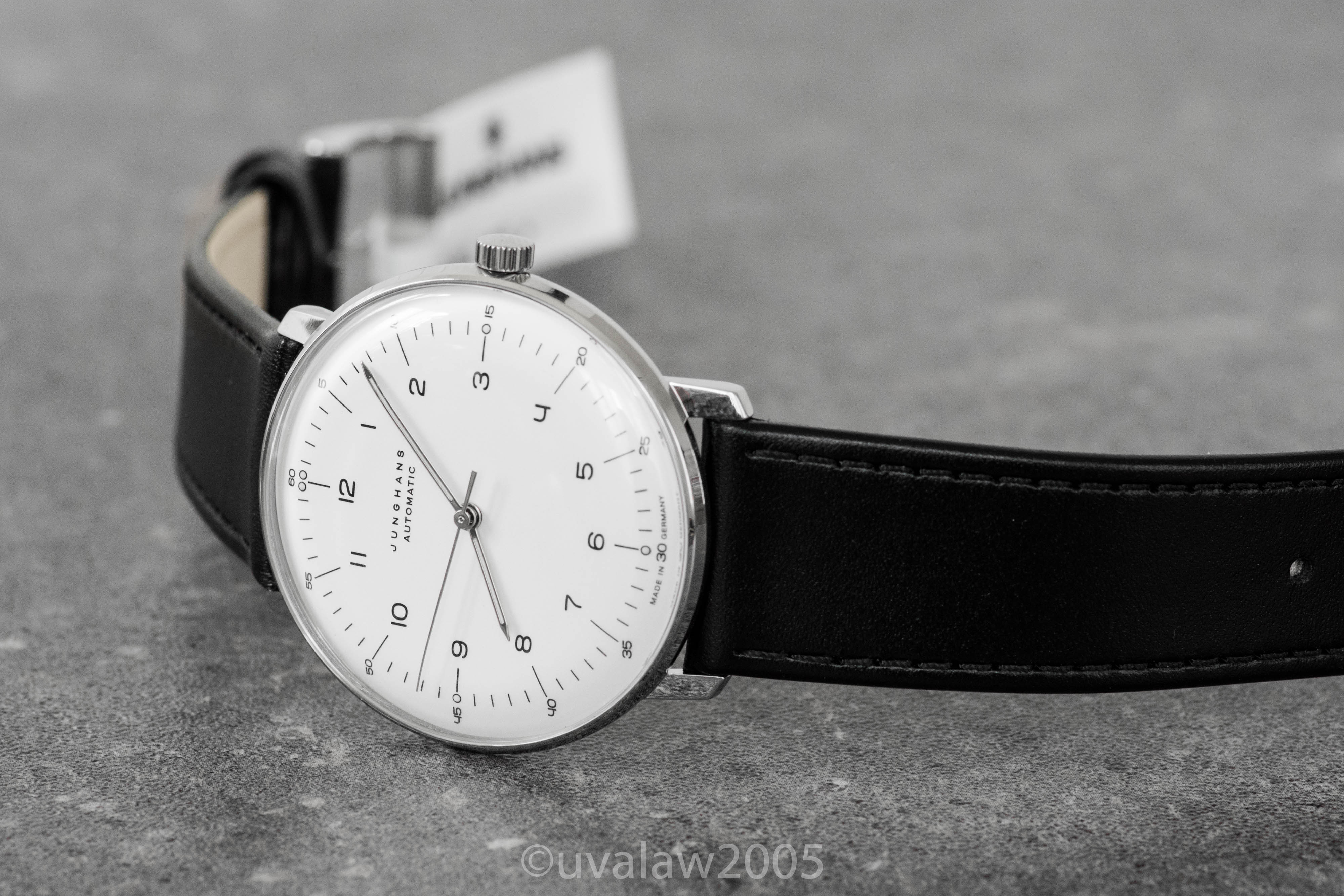 SOLD Junghans Max Bill Automatic Leather Strap 027 3500 Brand