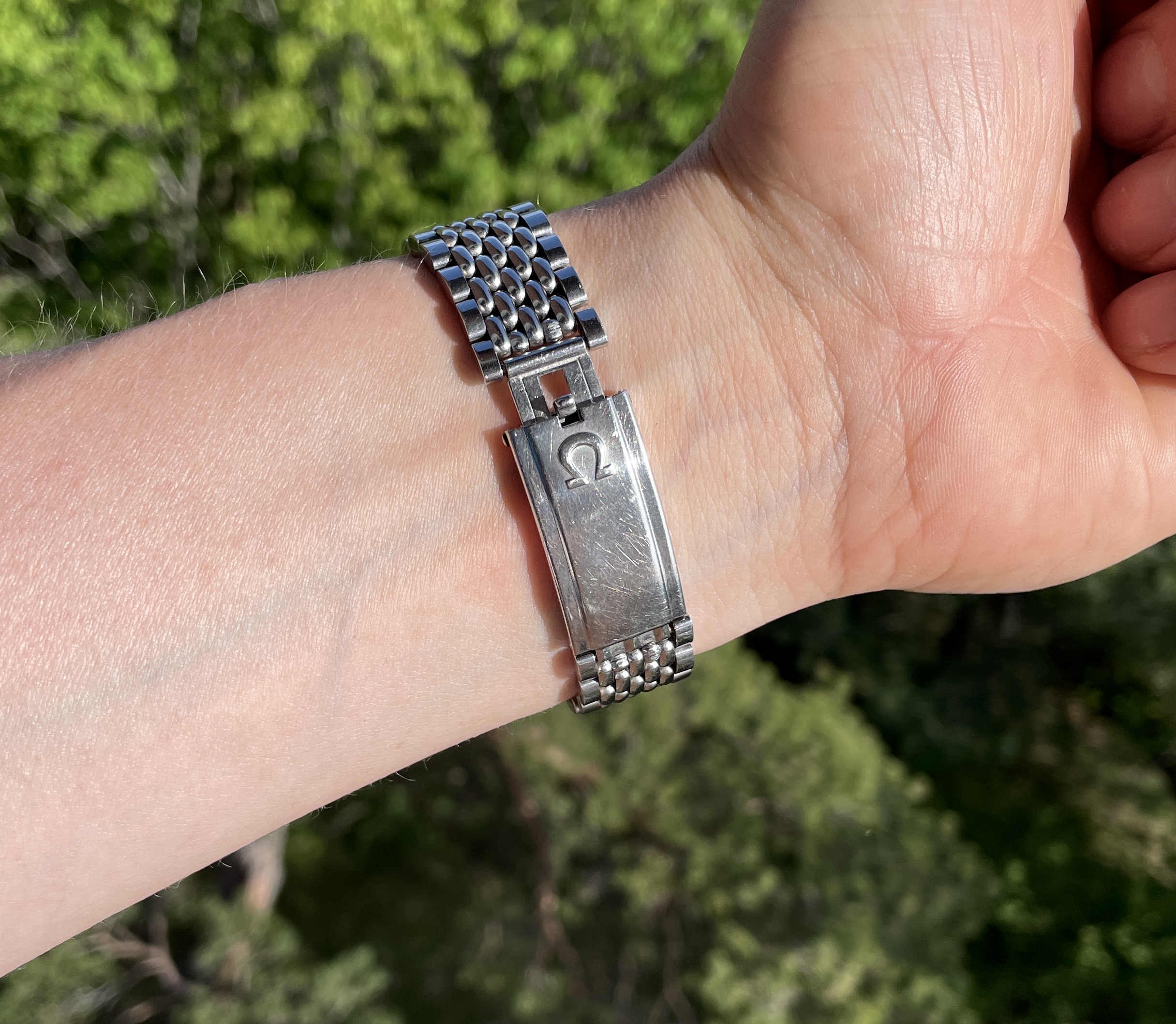 Forstner 9-Row Beads of Rice Stainless Steel Watch Bracelet 18mm