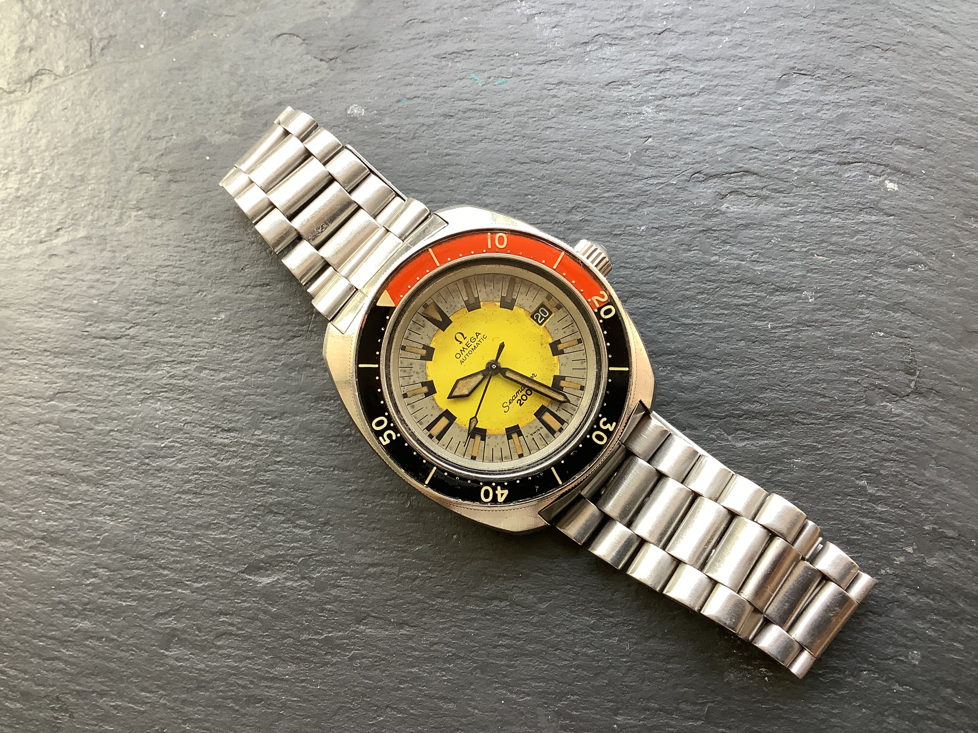 SOLD Omega Seamaster 200 Banana 166.068 dive watch. Price drop to 1750 Omega Watch Forums