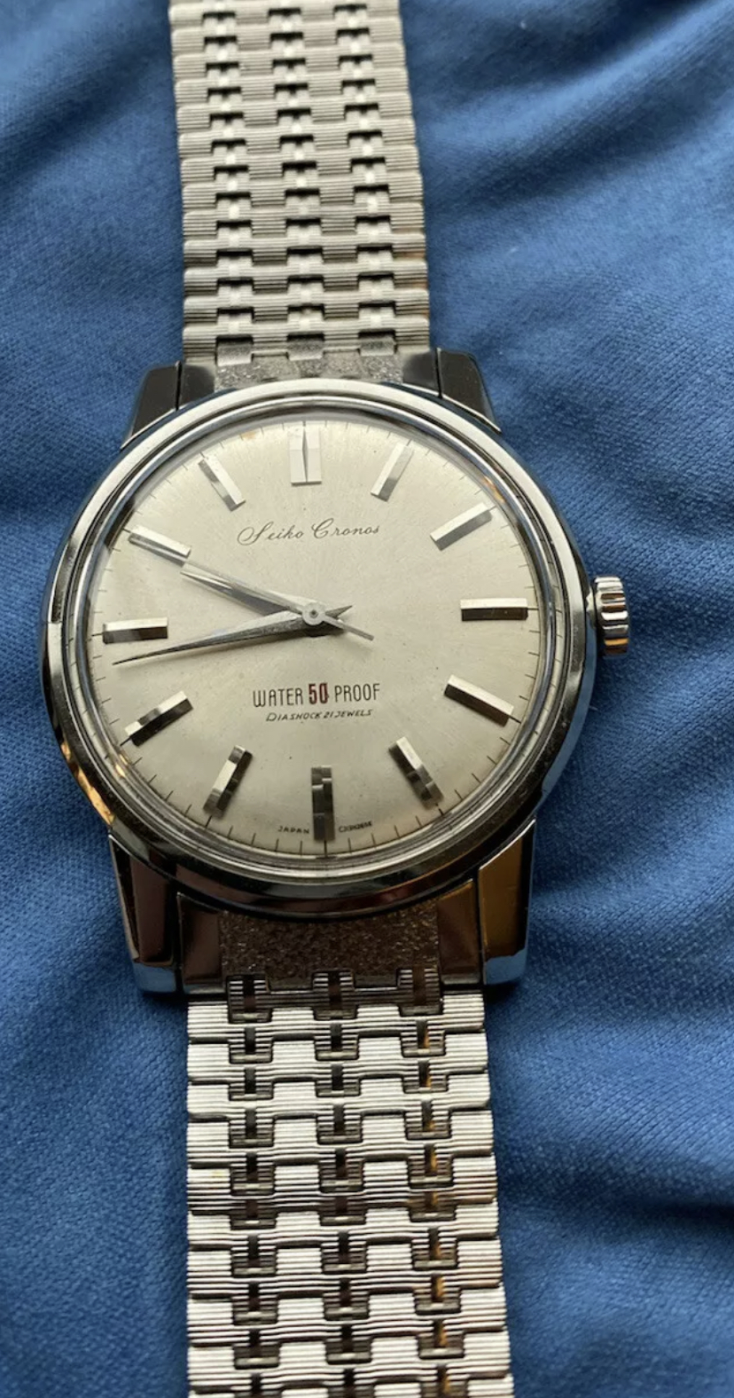 Seiko cronos best sale diashock 21 jewels