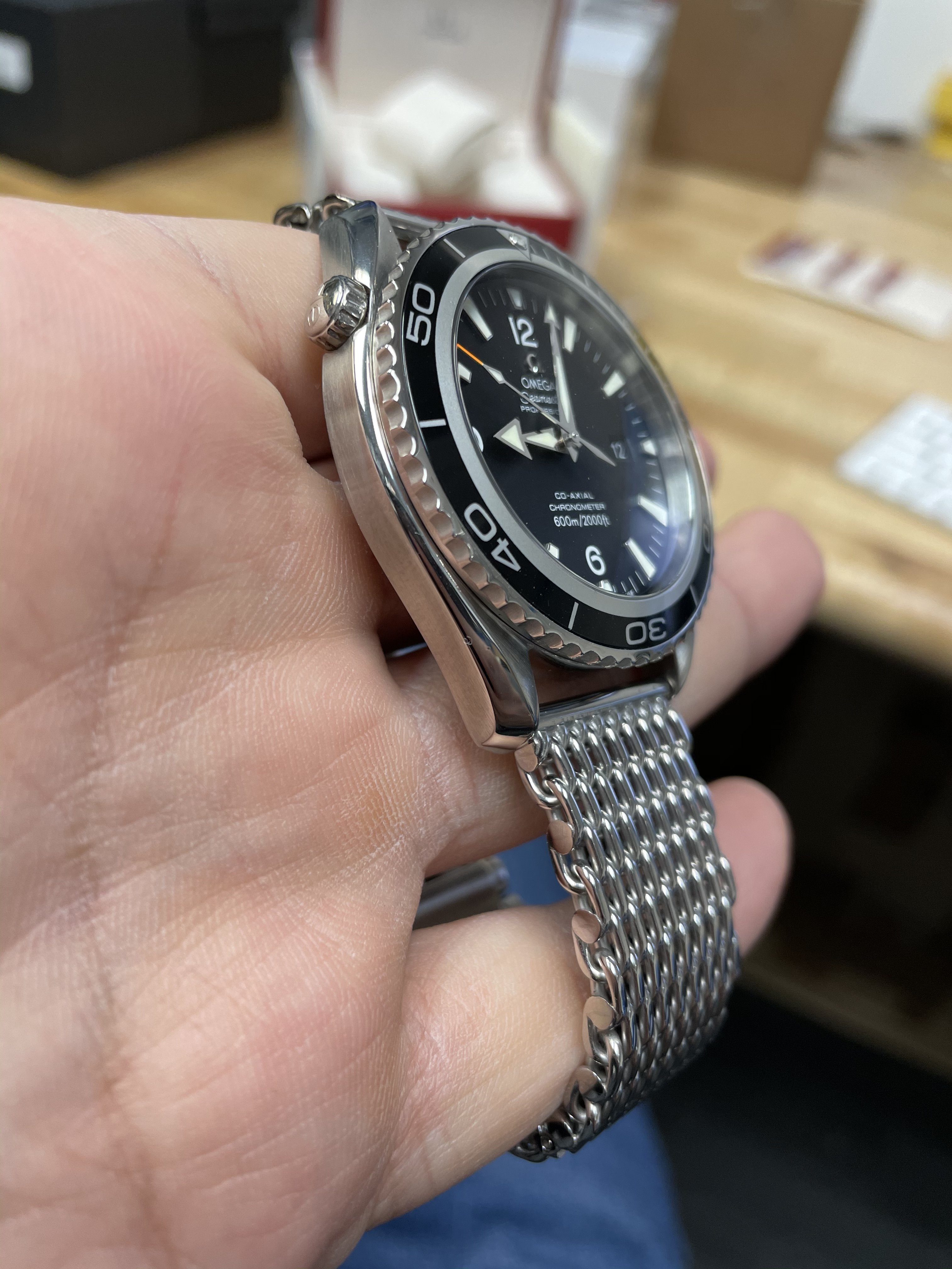 Omega seamaster mesh bracelet hotsell