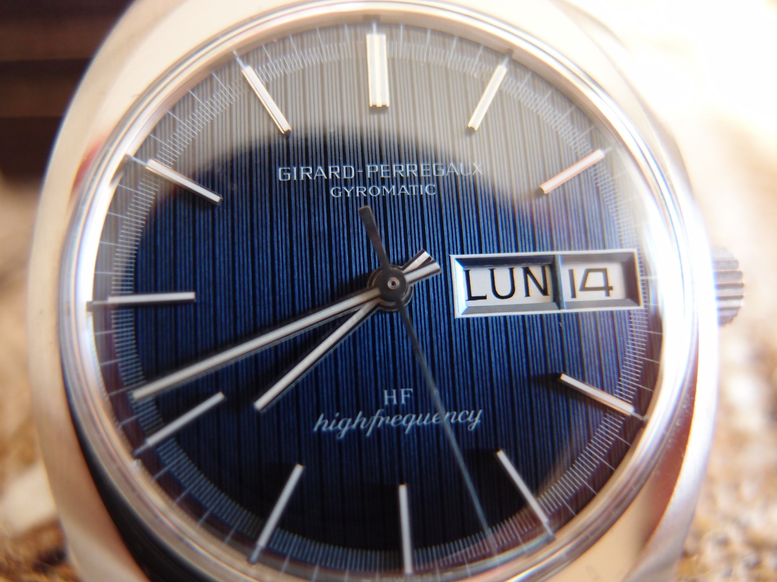 FS VINTAGE Girard Perregaux HighFrequency near NOS amazing blue