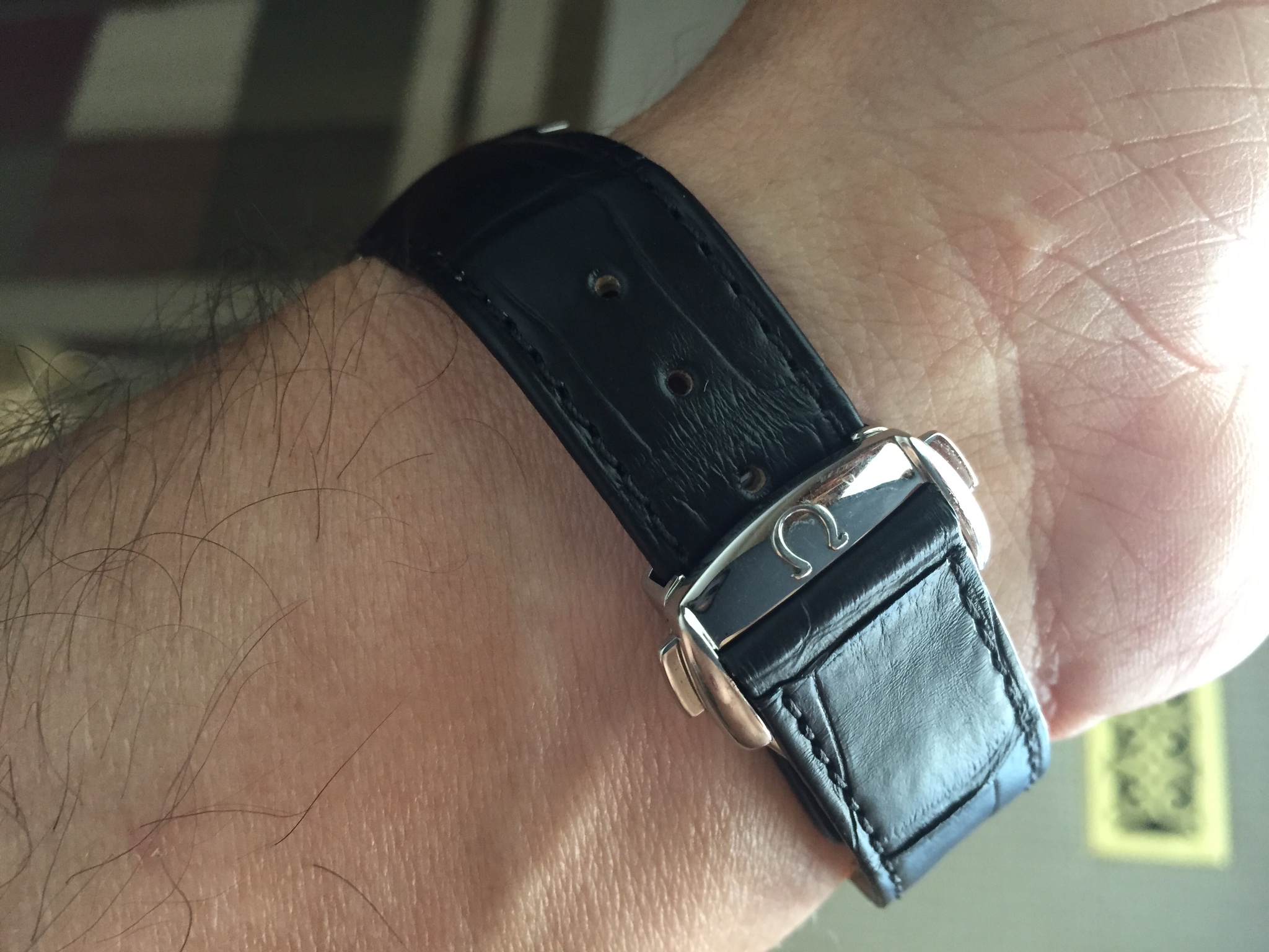 omega leather strap clasp