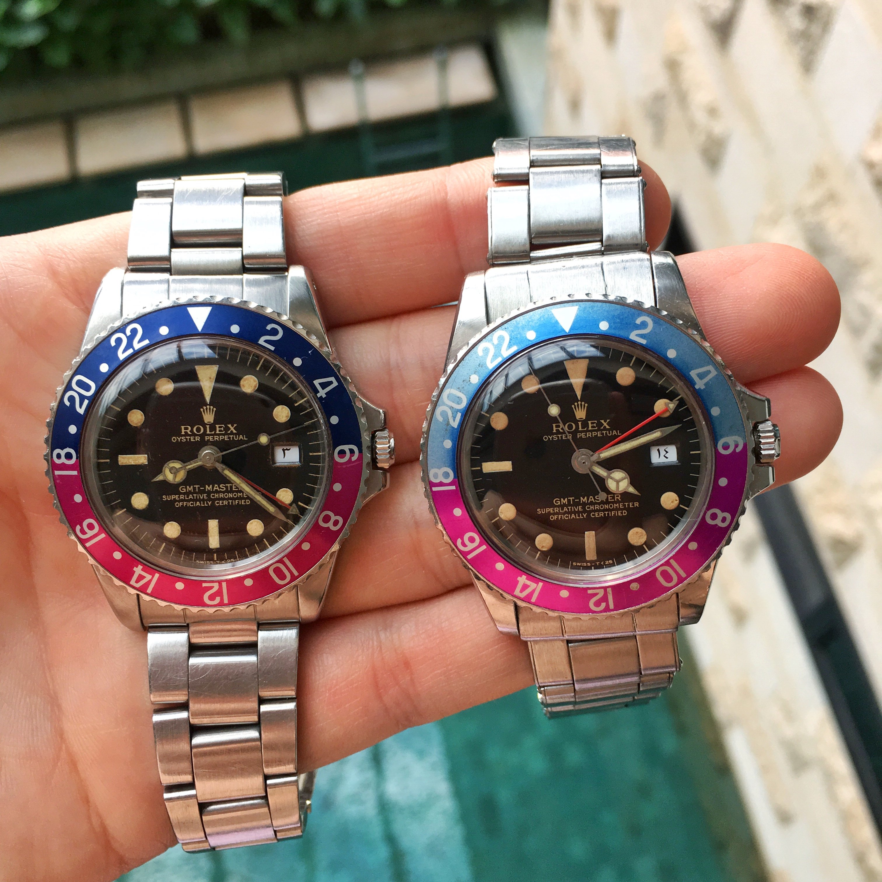 TWIN ALERT Rolex Ref 1675 GLOSS GILT with ARABIC Calendar Disc