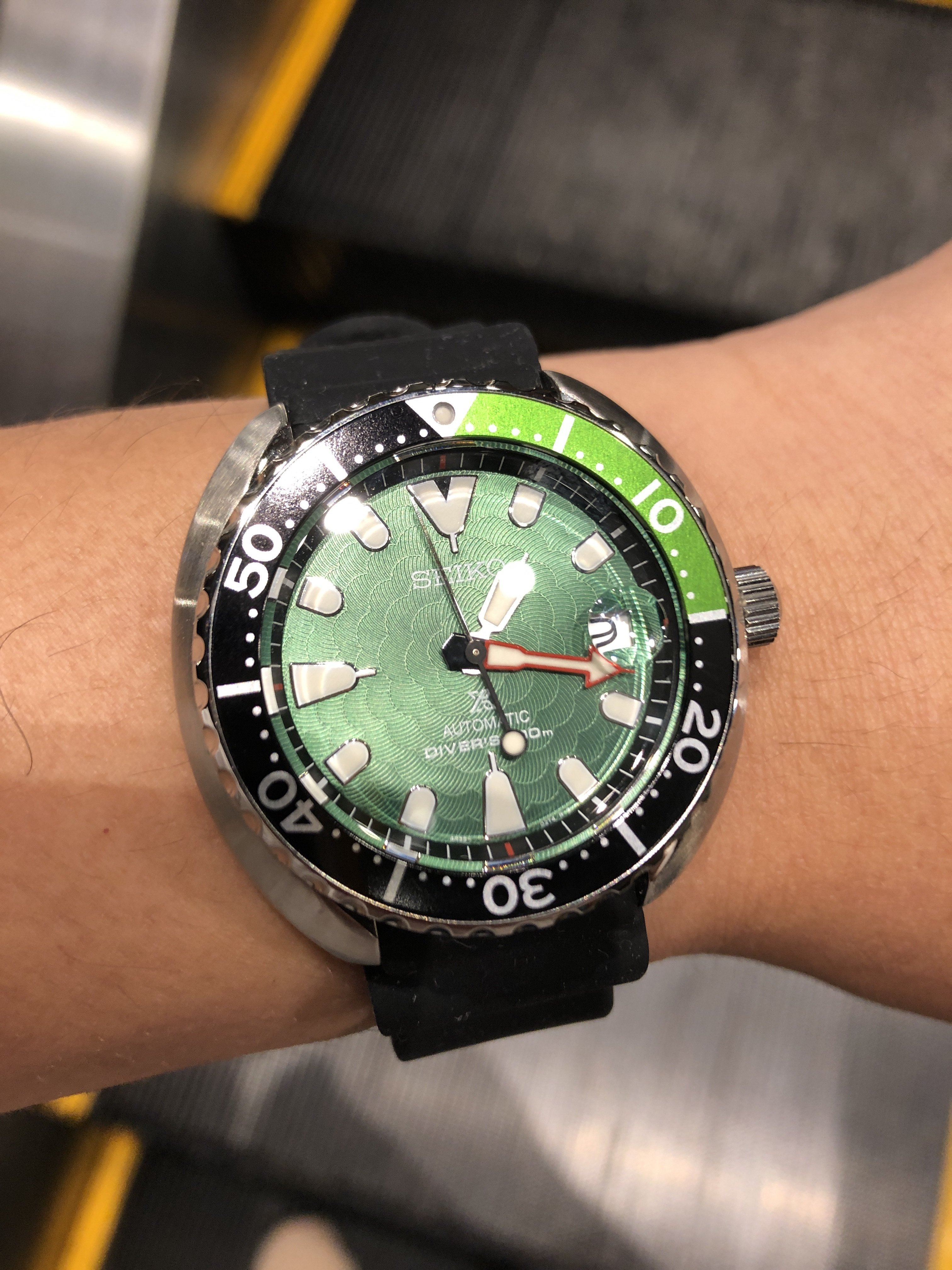 Seiko zimbe mini online turtle green