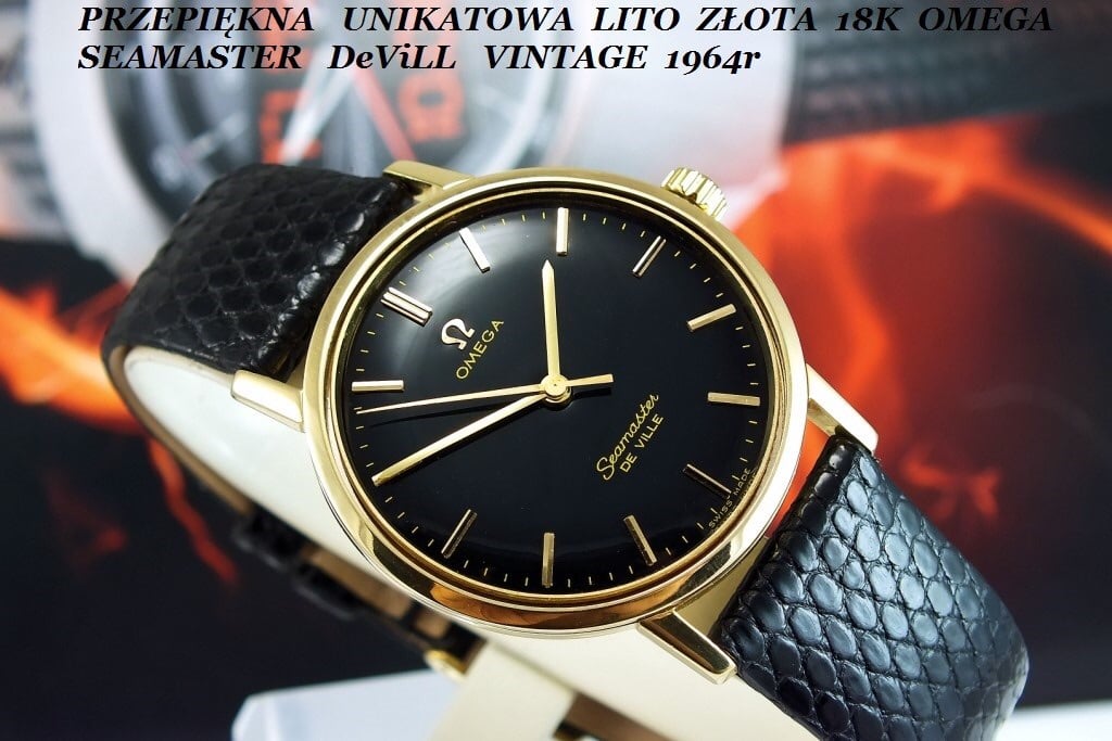 Omega seamaster deville 2025 18k gold