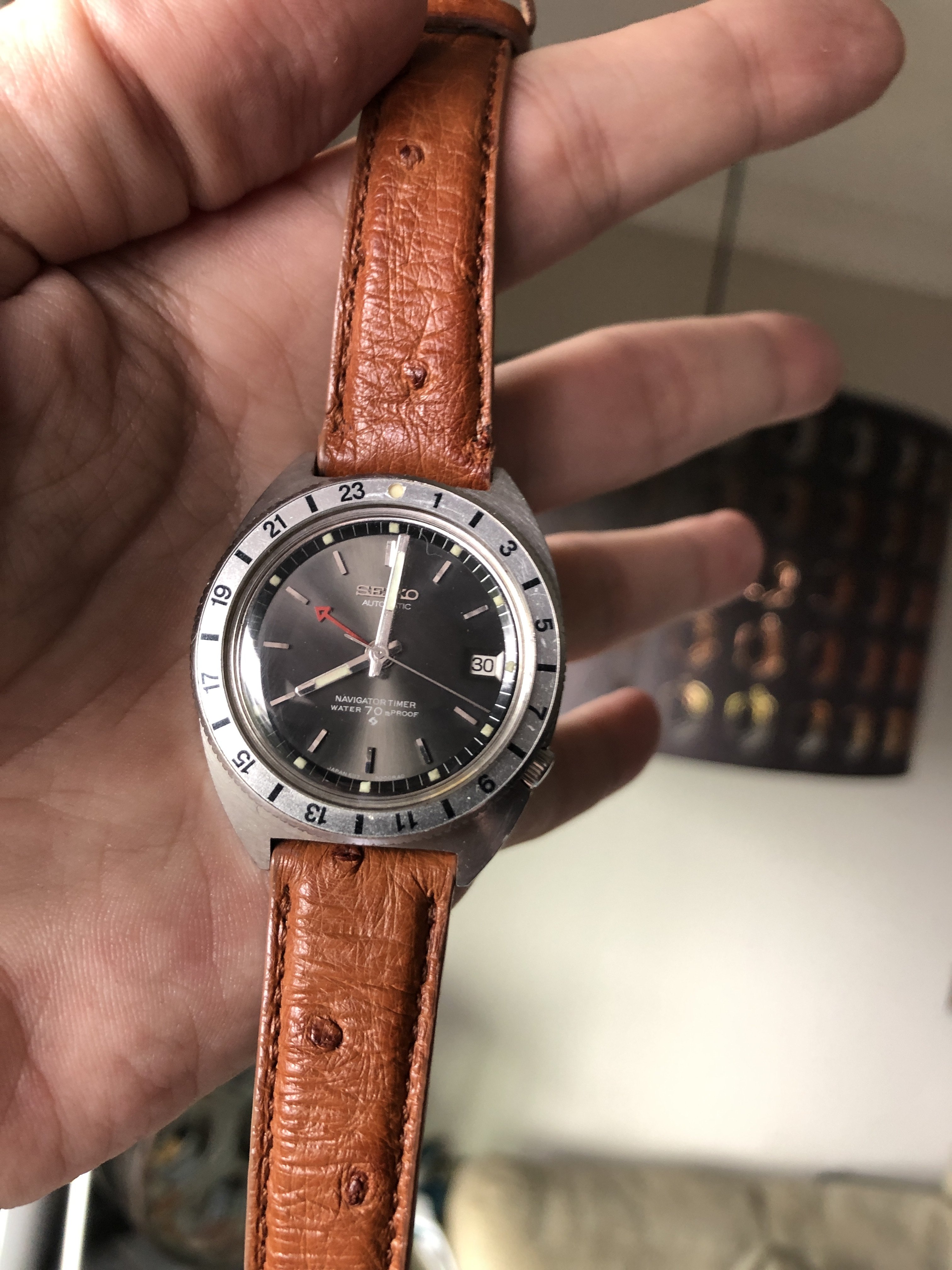 Grey discount strap watch