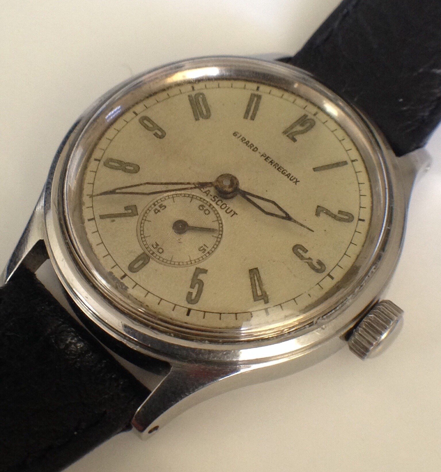 SOLD Very Rare Late 30 s Girard Perregaux Sea Scout Bumper Auto