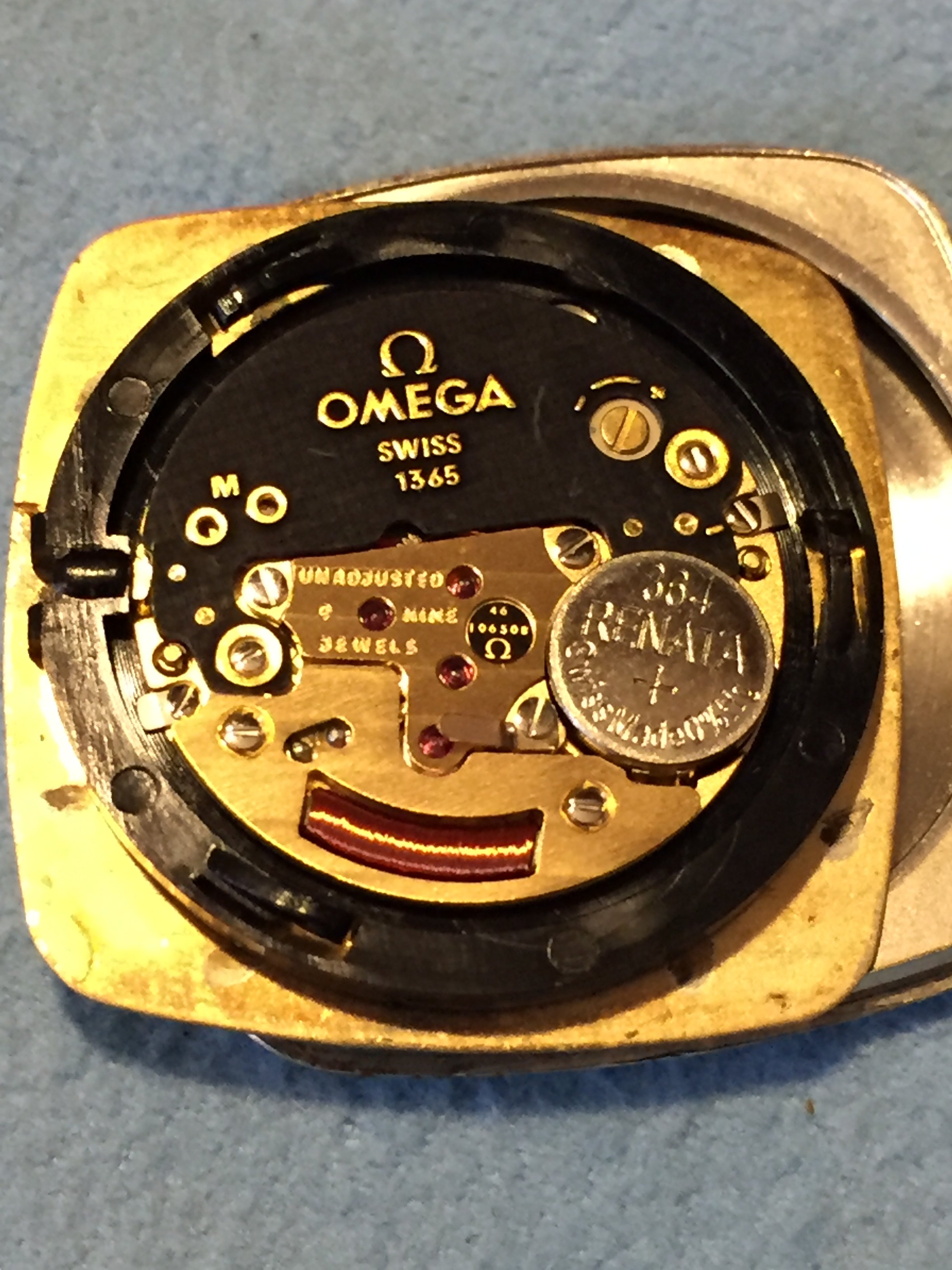 1984 Omega DeVille 1365 Gold Plate 