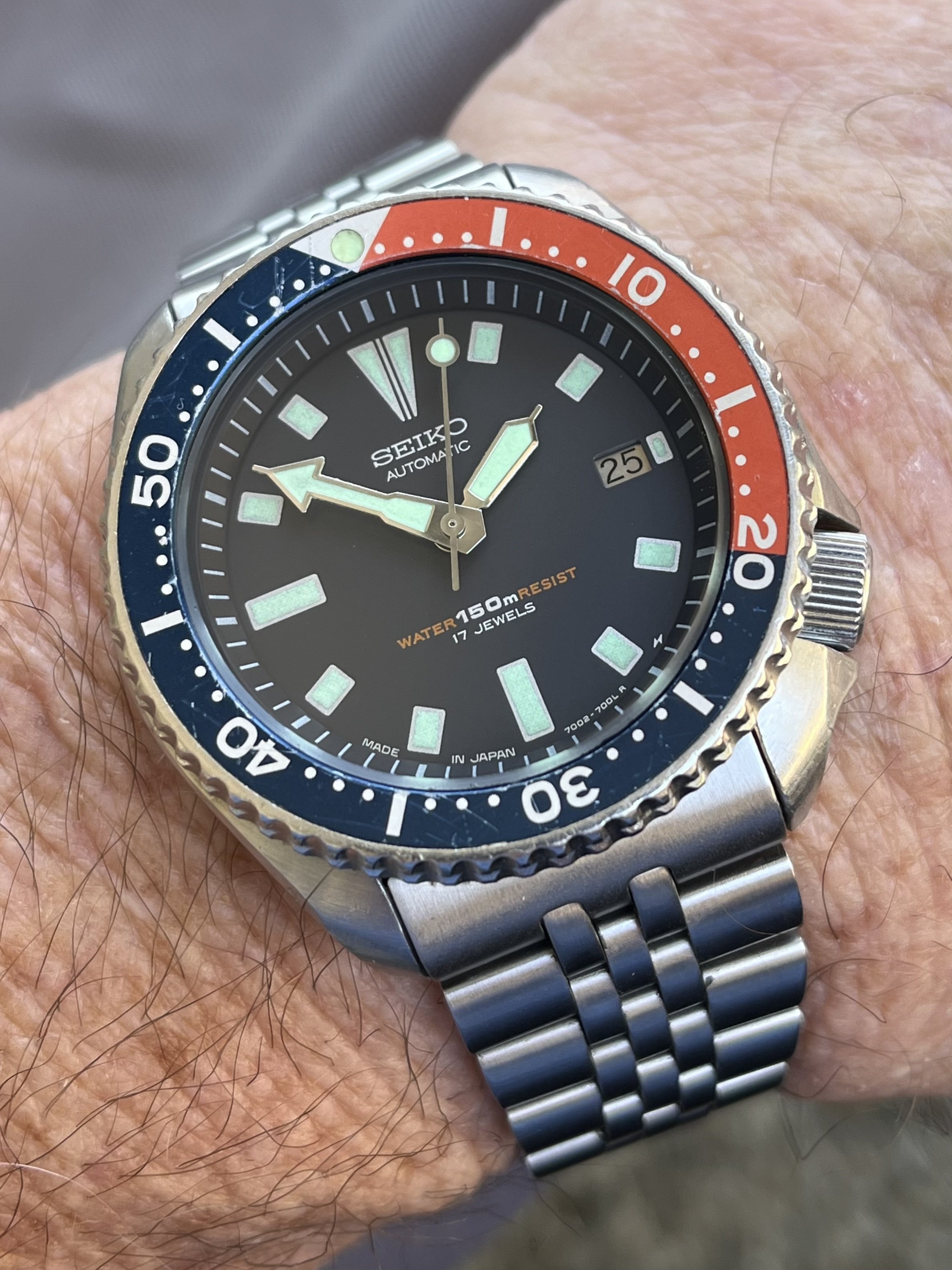 WITHDRAWN - Seiko 7002-700J - Pepsi (1995) Serviced | Omega Forums