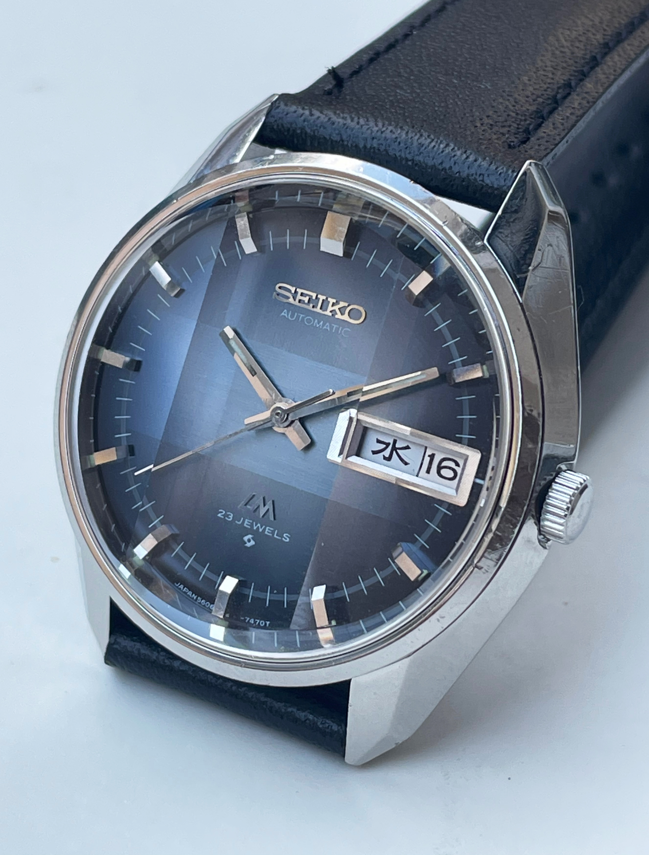 SOLD - Seiko LM (Lord Matic) with a cool, blue dial! | Omega Forums
