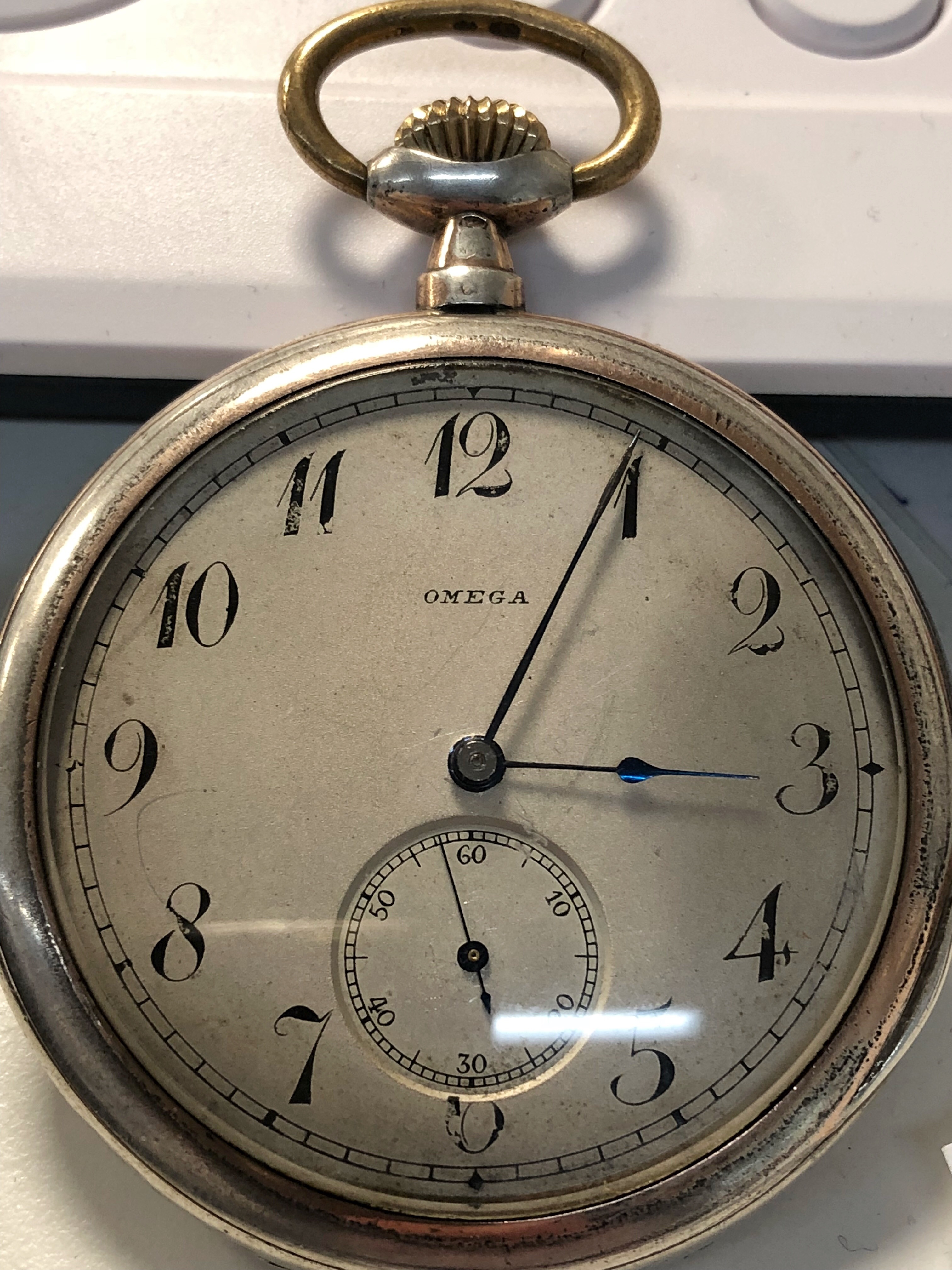 Old omega pocket watch identify 