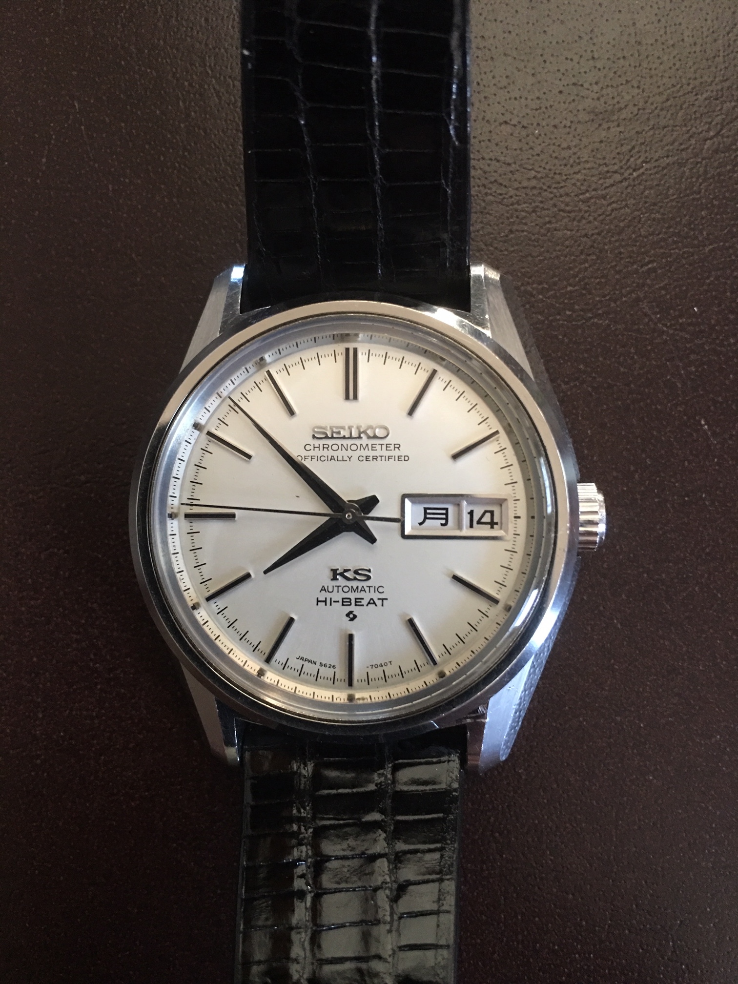 SOLD - 1971 King Seiko Automatic Chronometer 5626-7040; Original KS Buckle,  Box | Omega Forums