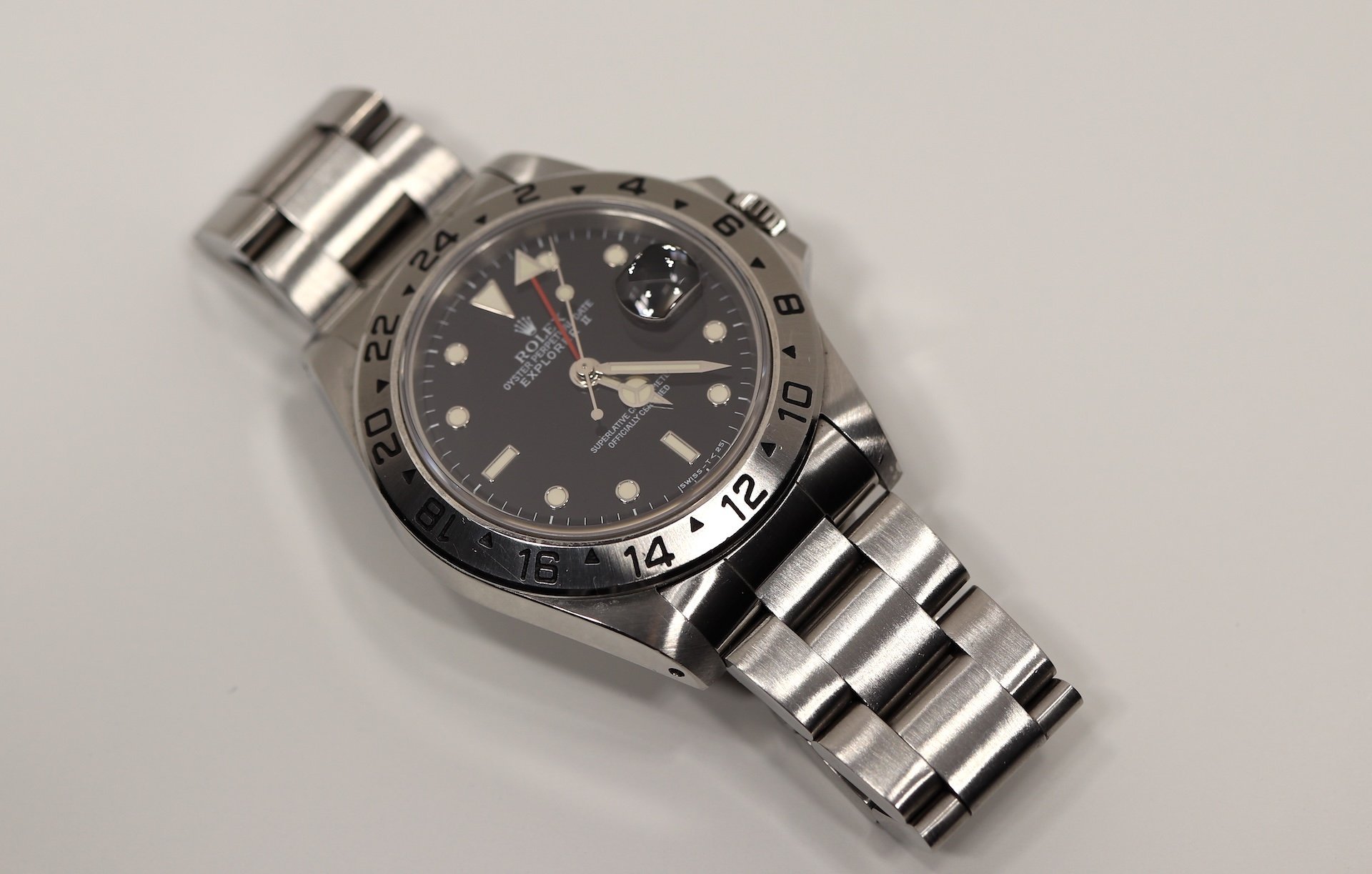 FS Rolex Explorer II Ref. 16570 Black Tritium Dial 7 750 Omega Watch Forums