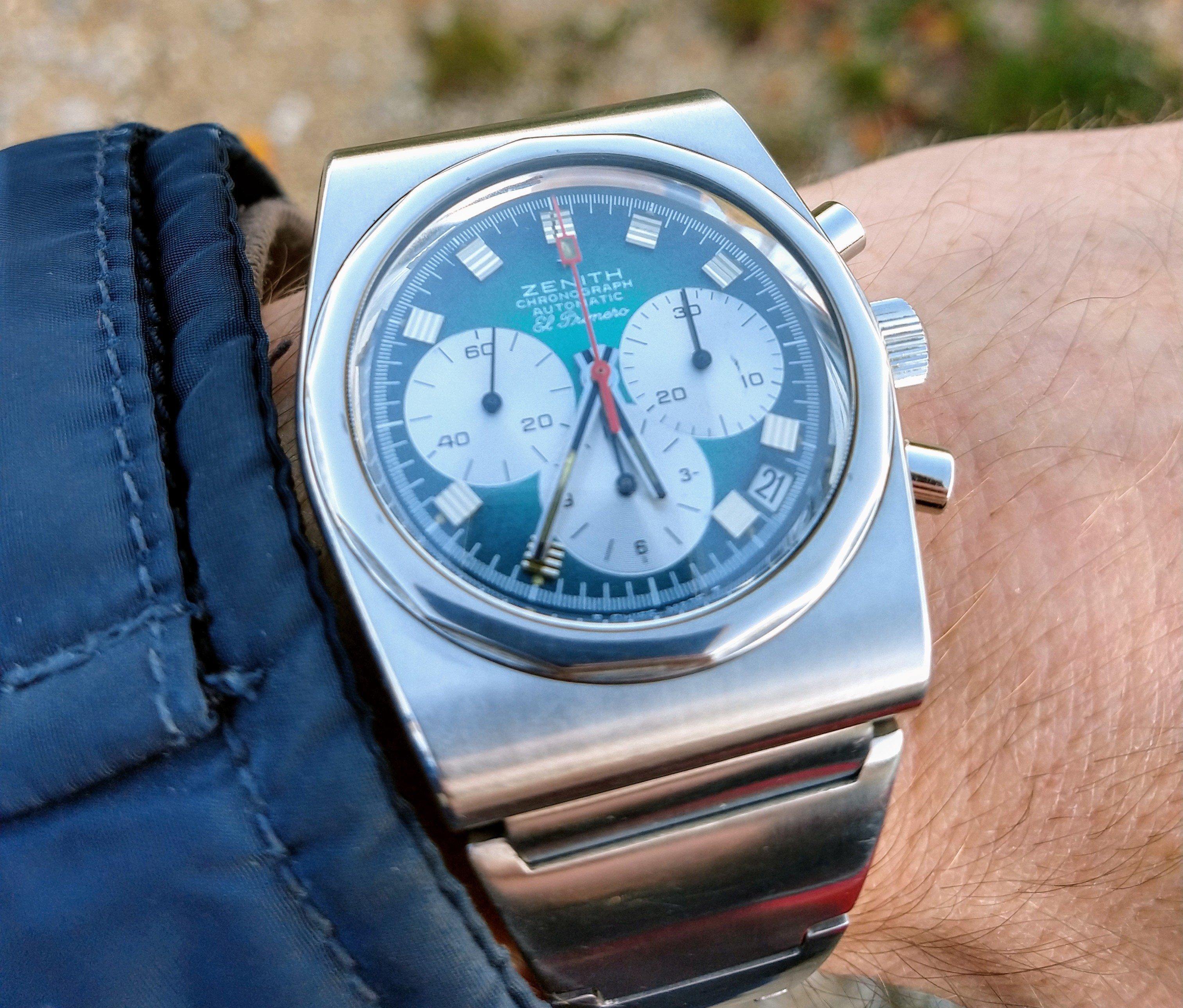 SOLD Zenith A782 El Primero with its lobster bracelet more pics