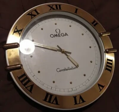 omega wall clock which models are real we list photos only