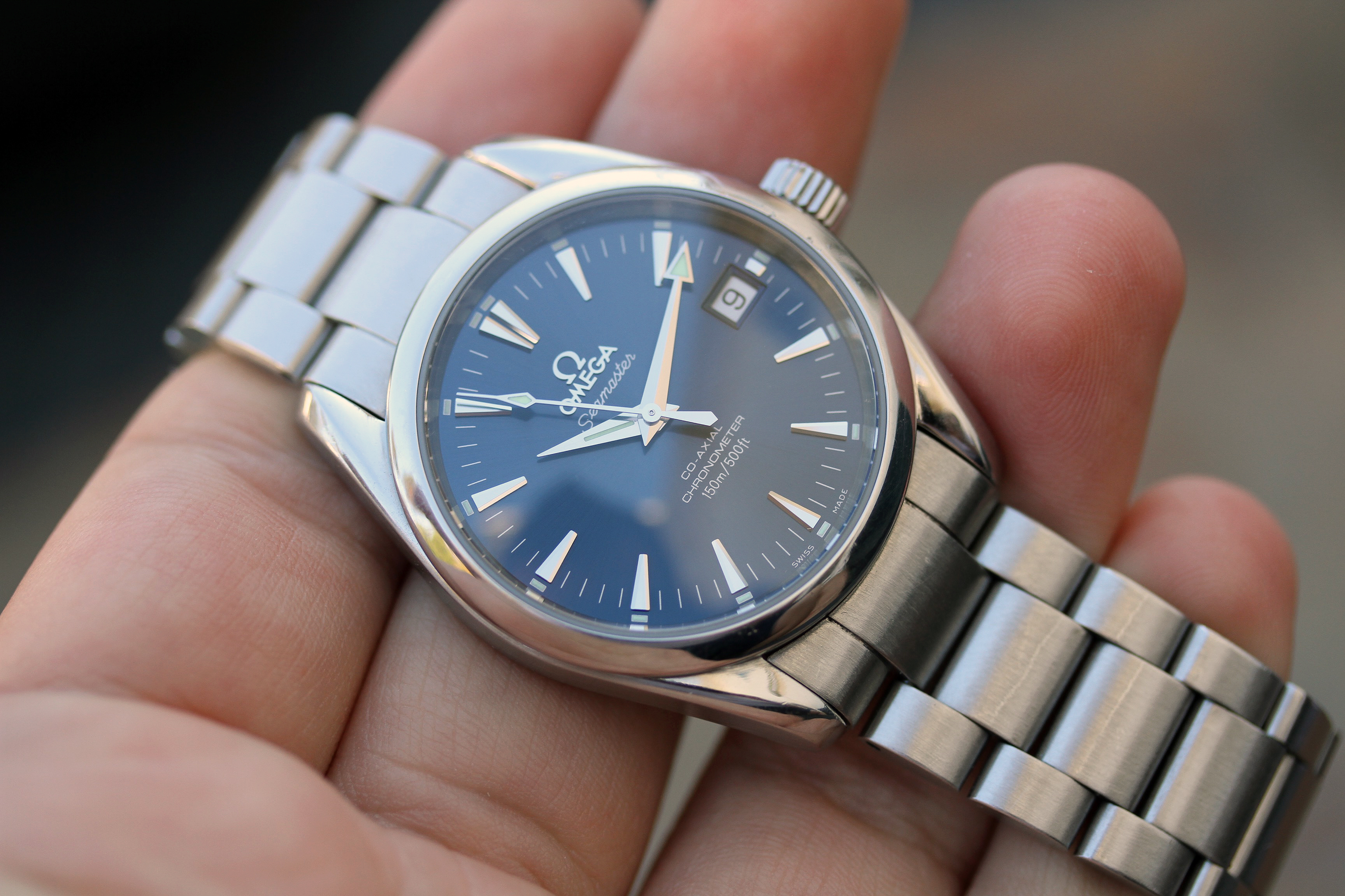 SOLD Omega Seamaster Aqua Terra Blue Co Axial 2503.80.00 Omega