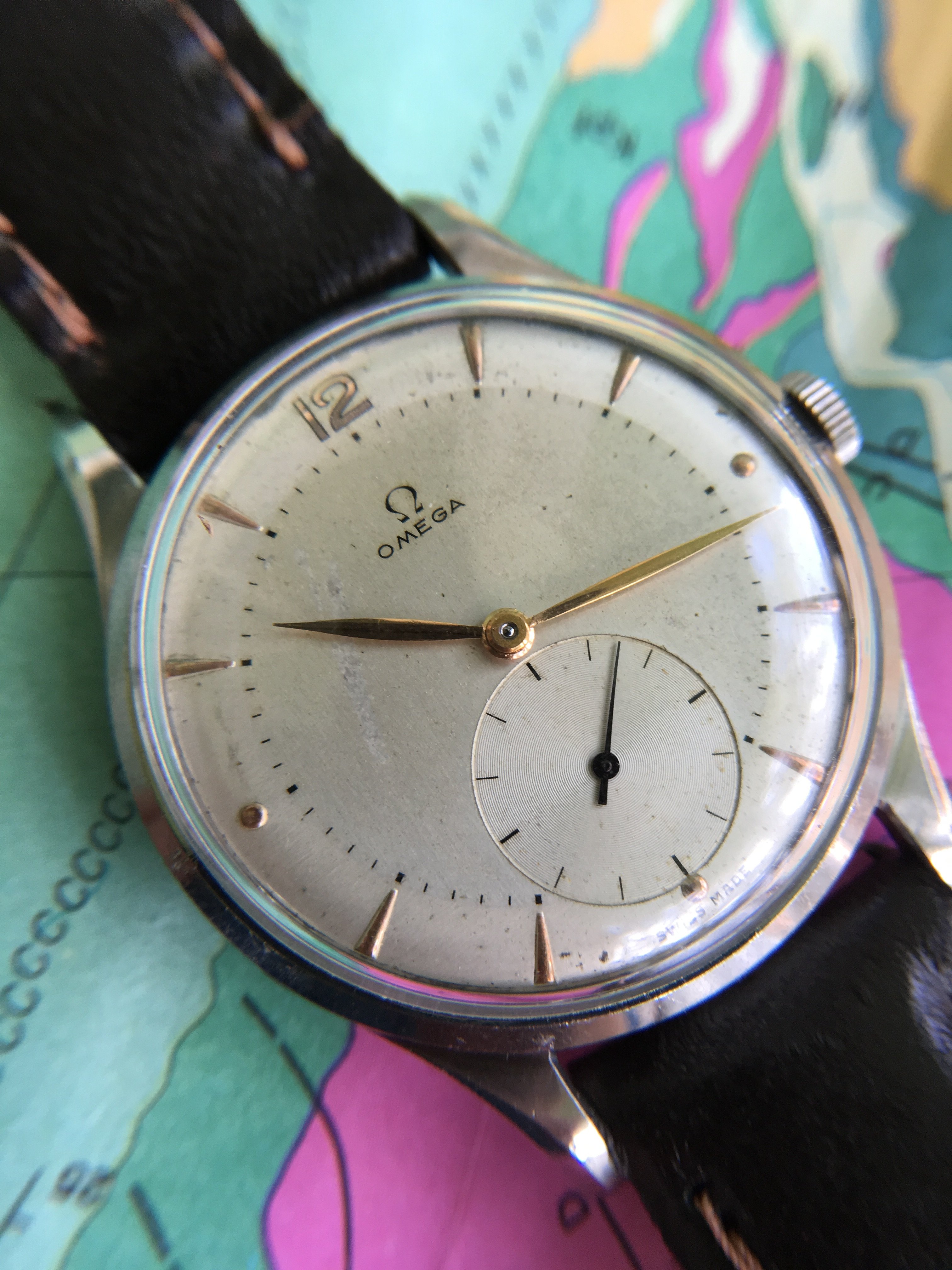 Omega jumbo 38mm discount vintage