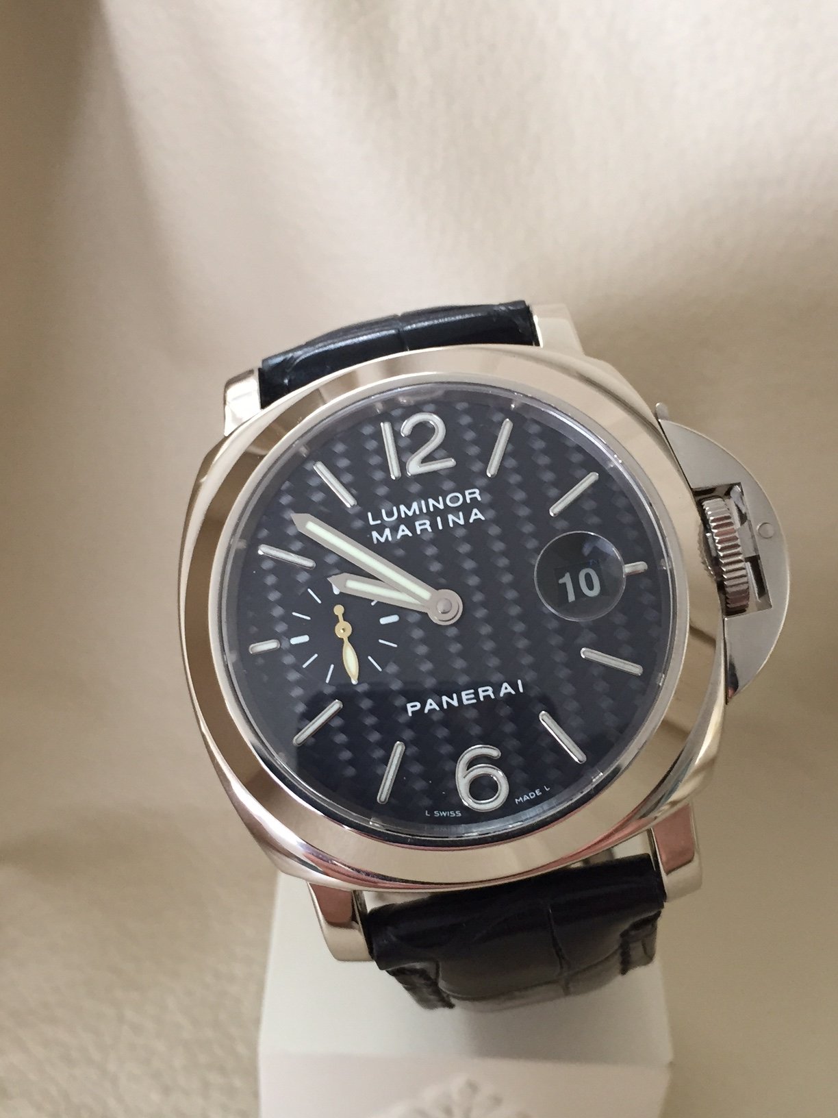 FS Panerai Luminor Marina 18K White Gold Pam 180 17 500 OBO