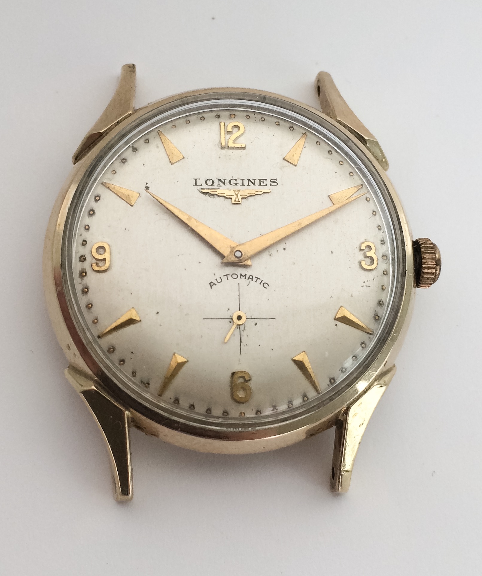 SOLD 1950s Longines cal.19a Automatic Fancy Lugs DROPPED Omega