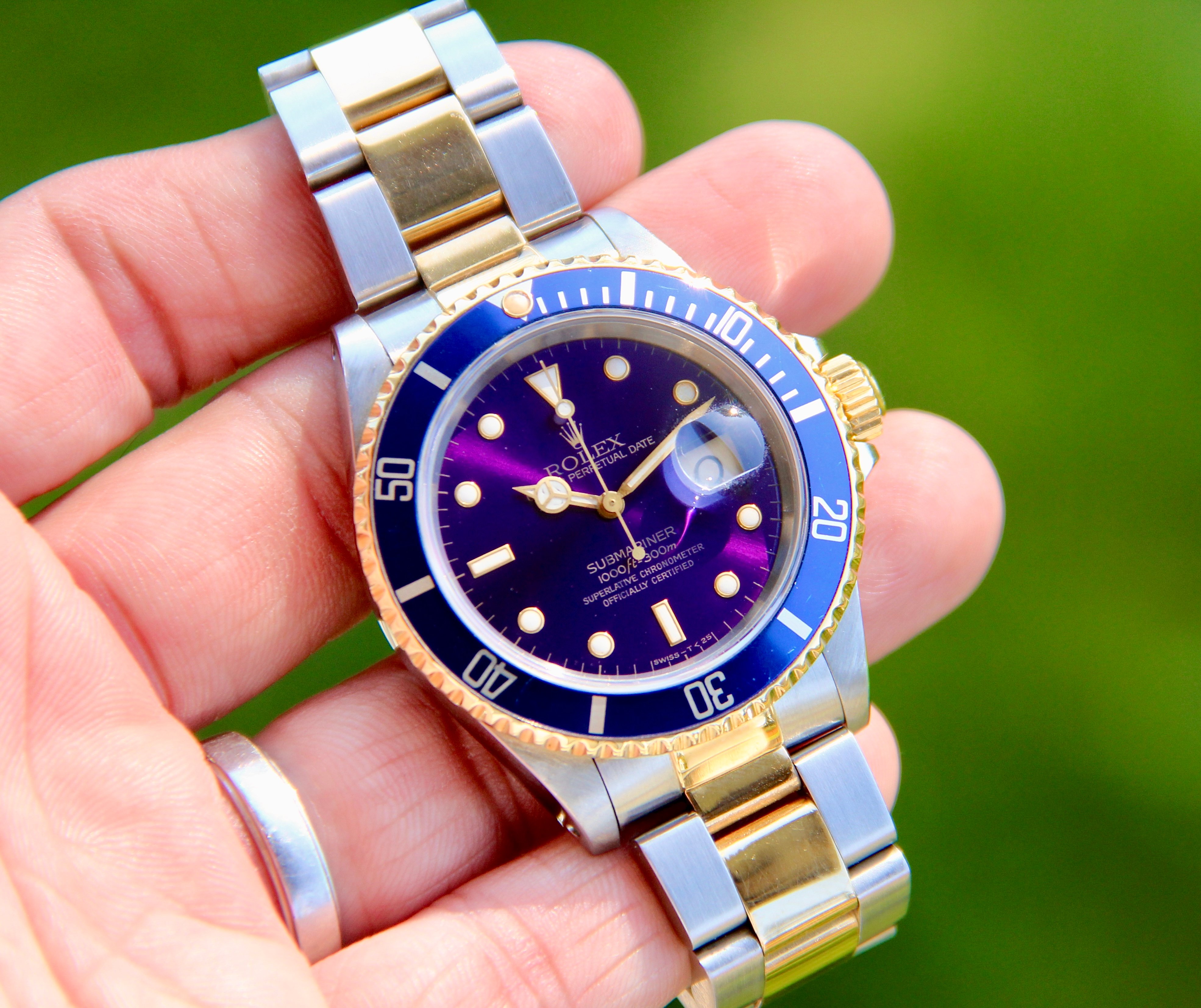 Rolex submariner purple bezel sale