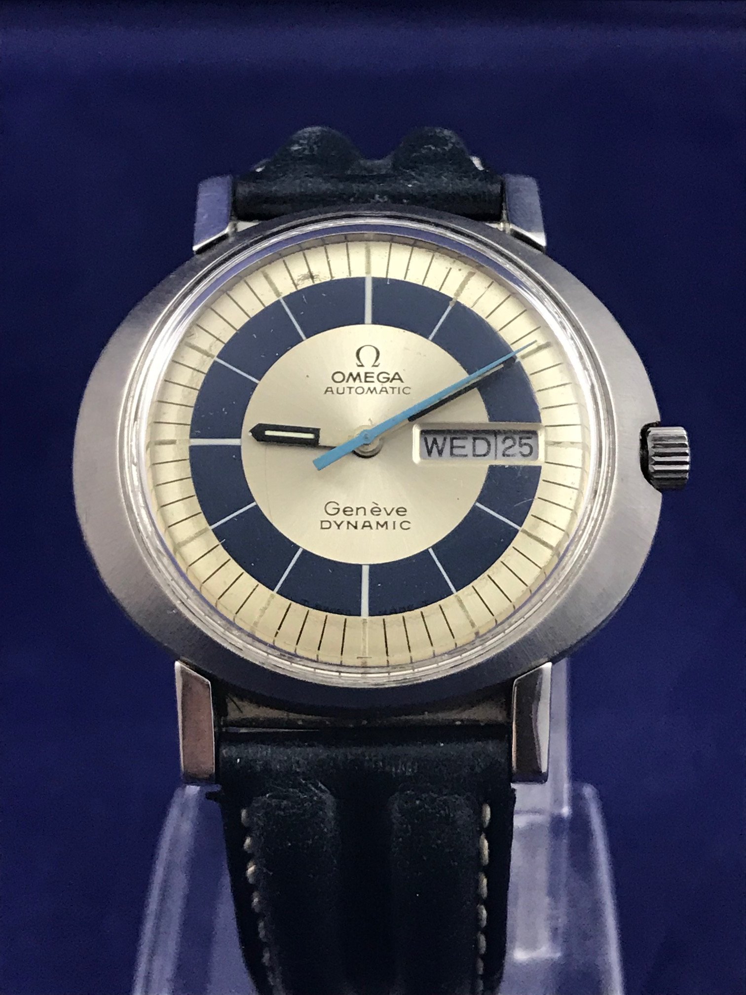 FS Vintage Omega Geneve Dynamic Automatic Day Date Watch 625