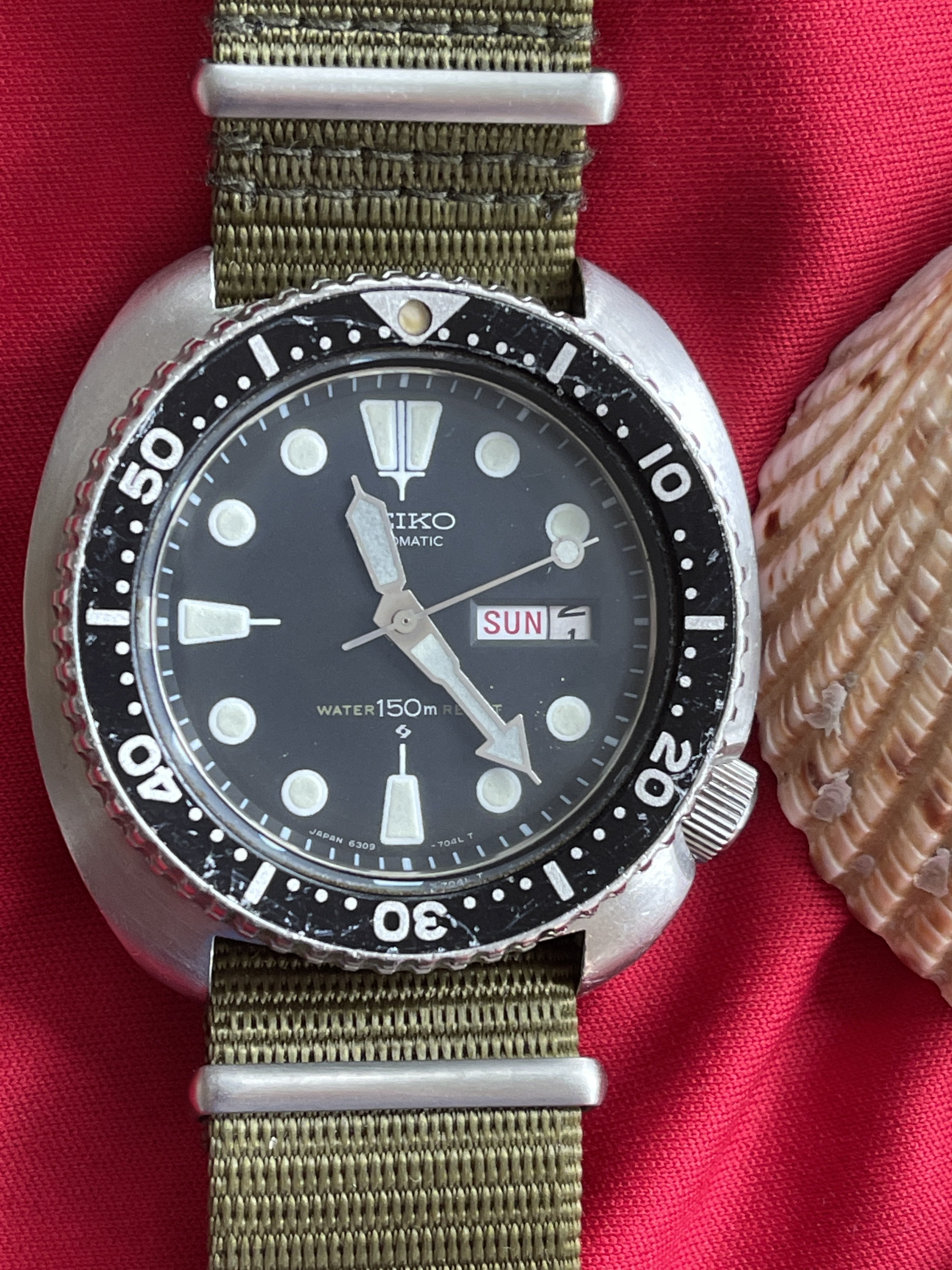SOLD - 1979 Seiko 6309 7049 the Iconic Turtle Diver + Maratac NATO Strap |  Omega Forums