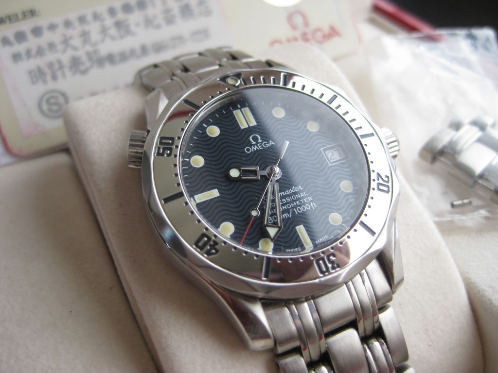 SOLD Omega SMP 2552.80 300m diver Navy blue dial B Ps