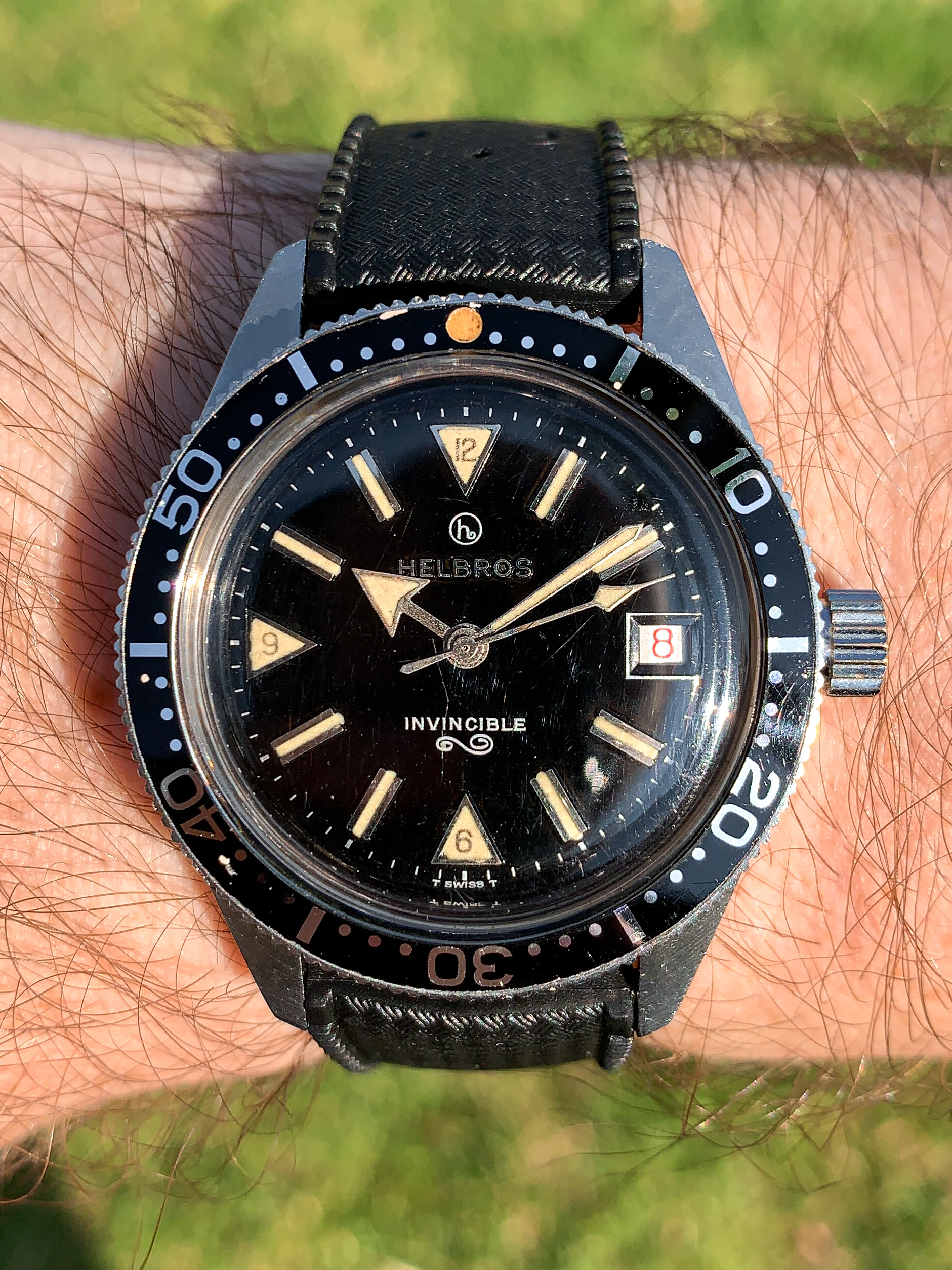 Helbros diver clearance watch