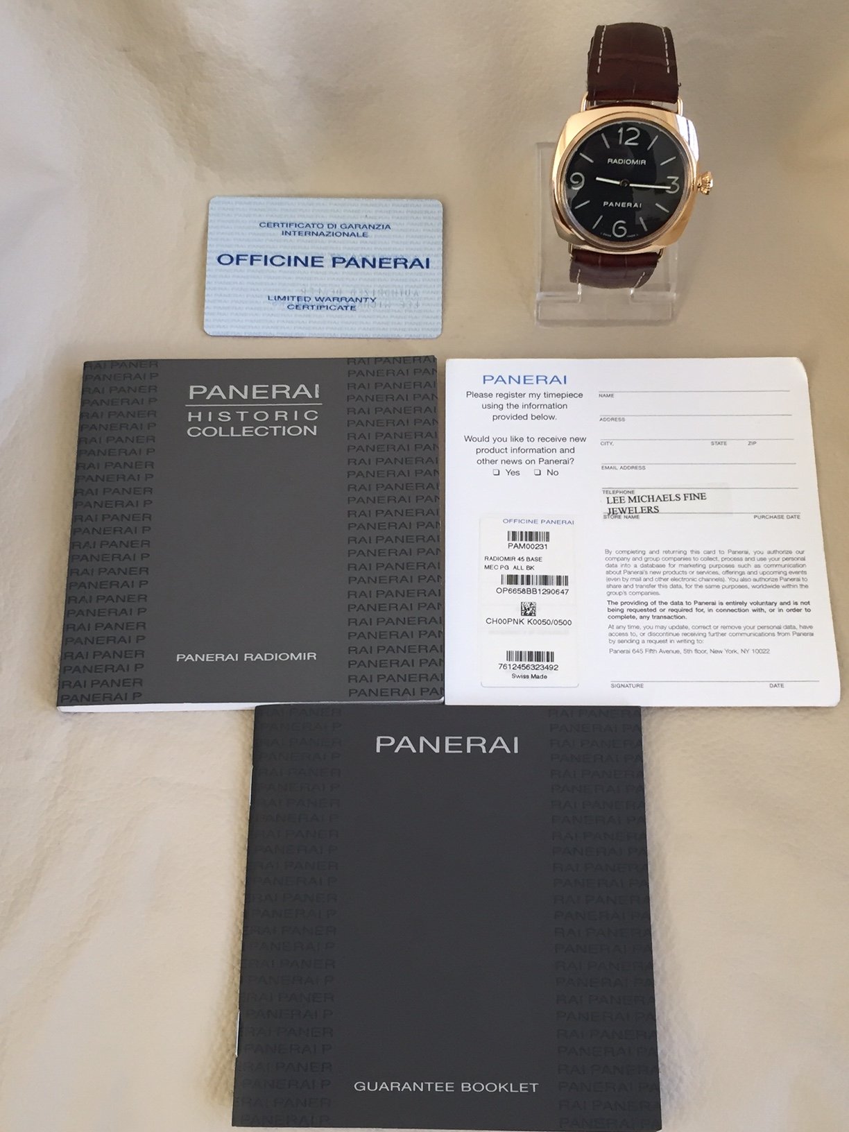 FS Panerai Pam 231 Radiomir 18kt Rose Gold 10 000 OBO Omega