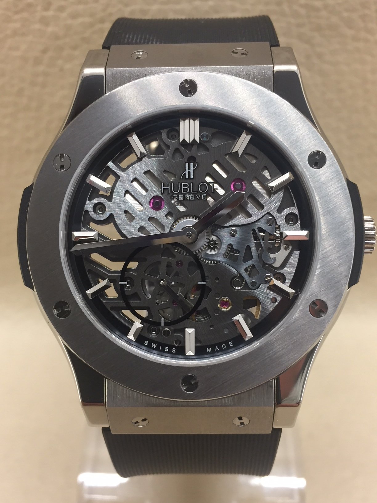 Hublot Classic Fusion Ultra Thin 45mm Titanium Black Dial Watch  515.NX.1270.LR - Chronostore