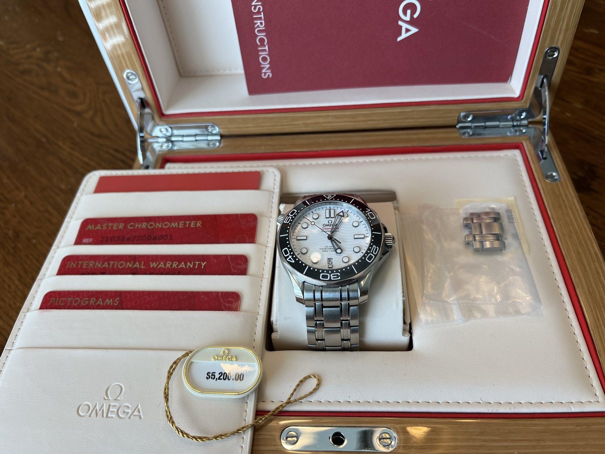 FS - SOLD Omega Seamaster 300m White Dial Steel Bracelet Full Set  210.30.42.20.04.001 | Omega Forums