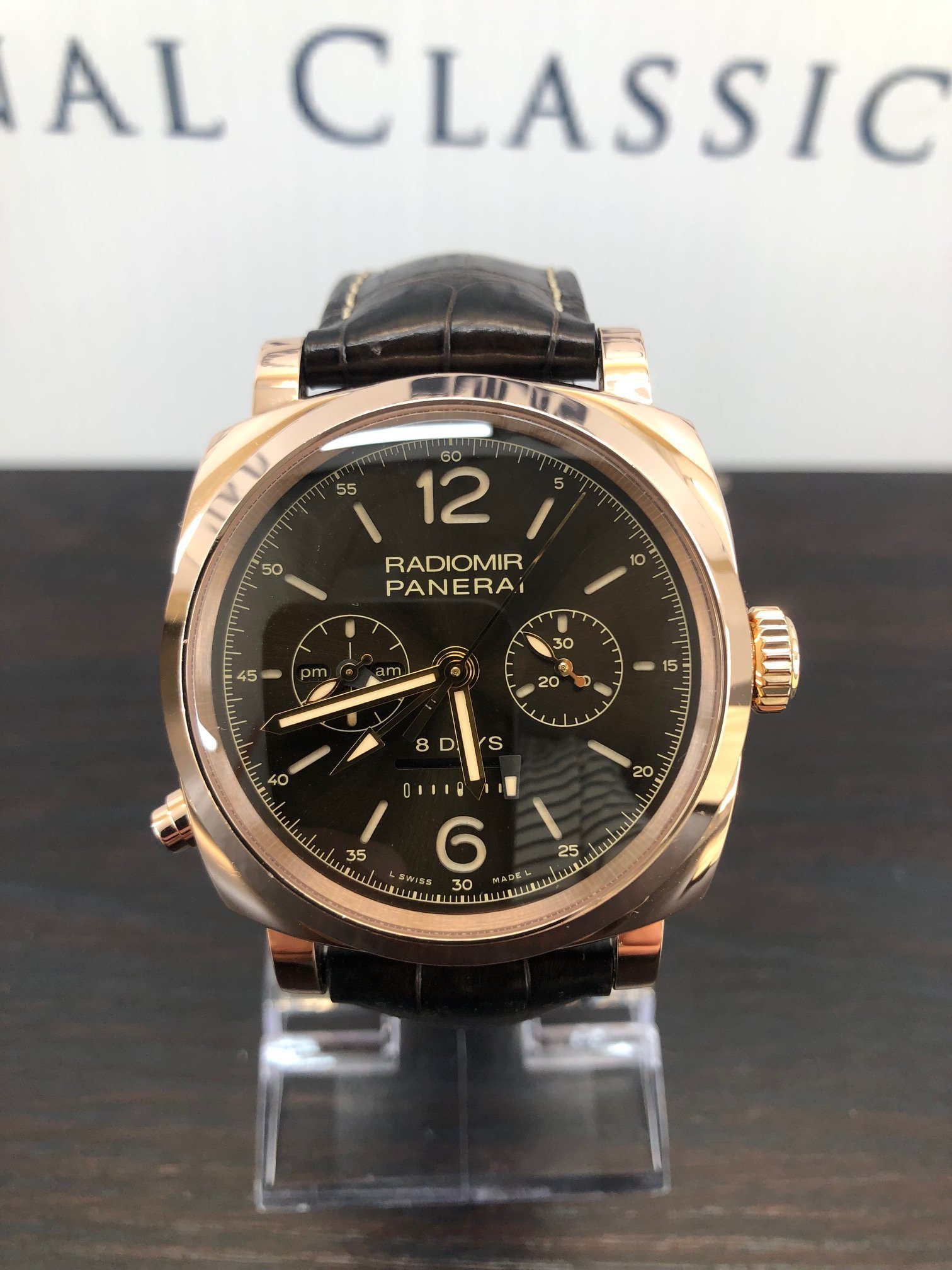 SOLD Panerai Pam 502 45mm RADIOMIR 1940 ORO Rosa 8 Days GMT