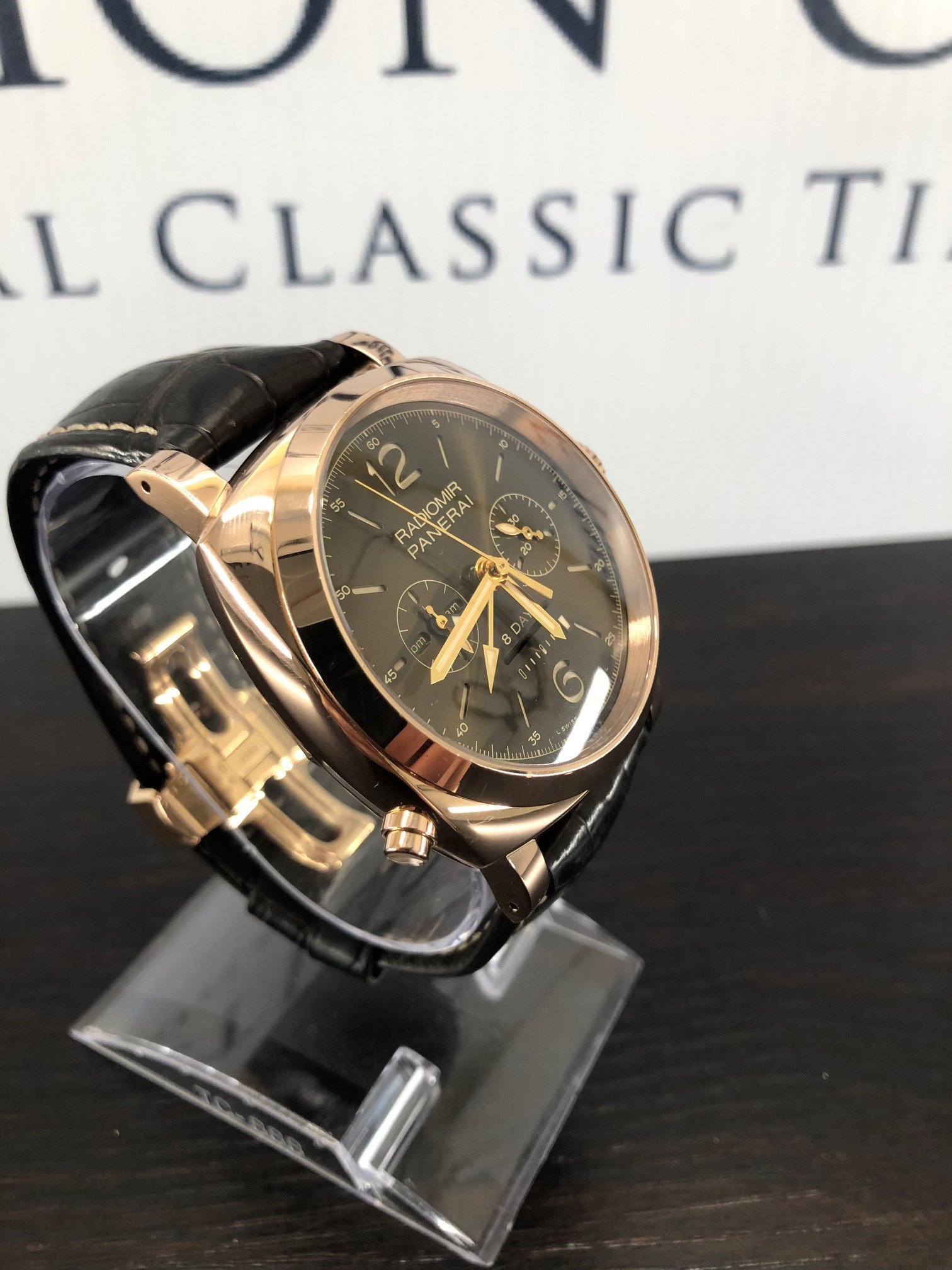 SOLD Panerai Pam 502 45mm RADIOMIR 1940 ORO Rosa 8 Days GMT