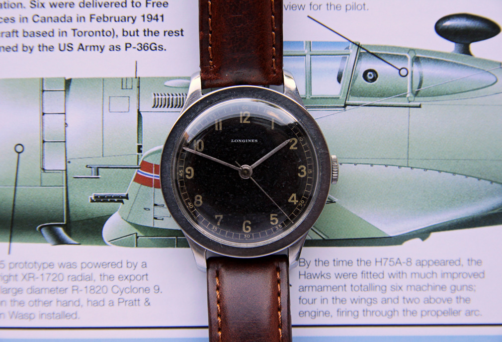 SOLD FS Vintage 1940s Steel Longines Cal. 12.68N w Military