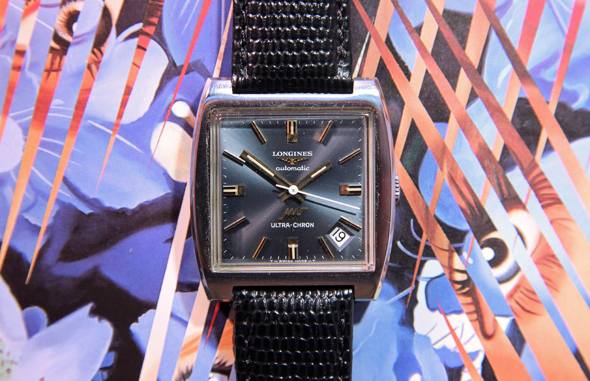 SOLD Vintage 1970s Steel Longines SQUARE Ultra Chron w