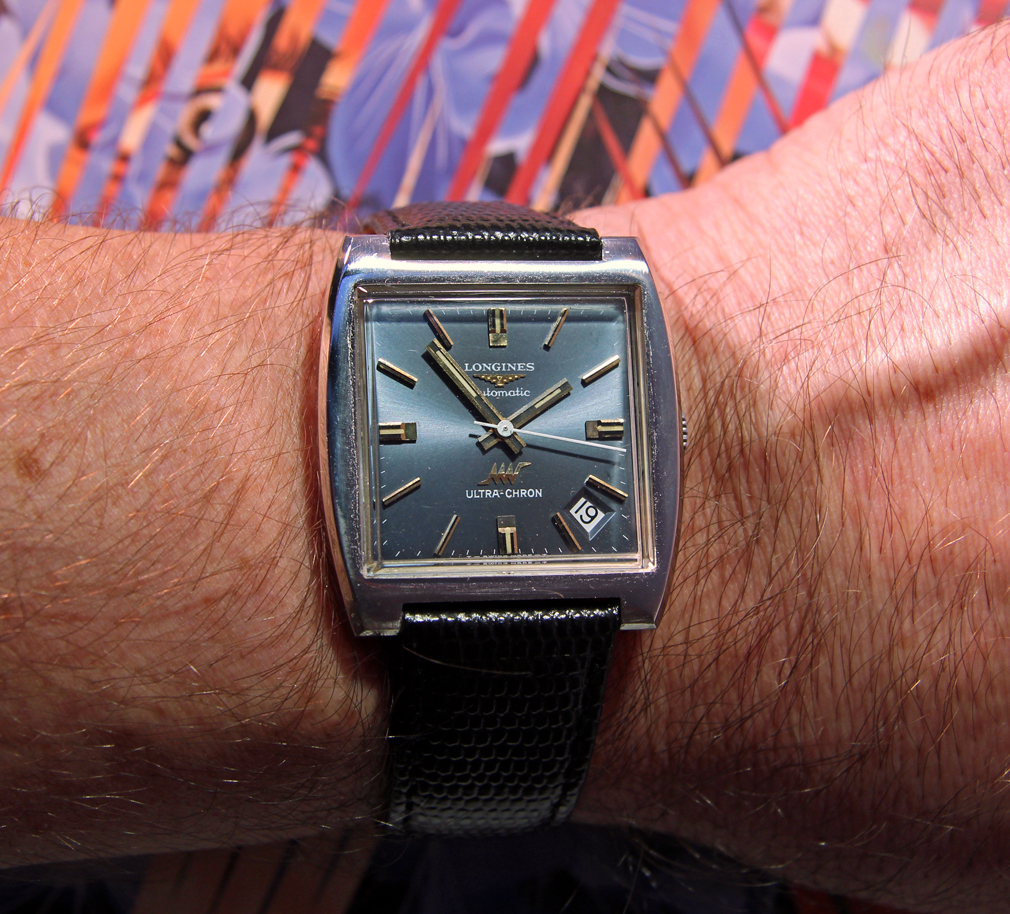 SOLD Vintage 1970s Steel Longines SQUARE Ultra Chron w