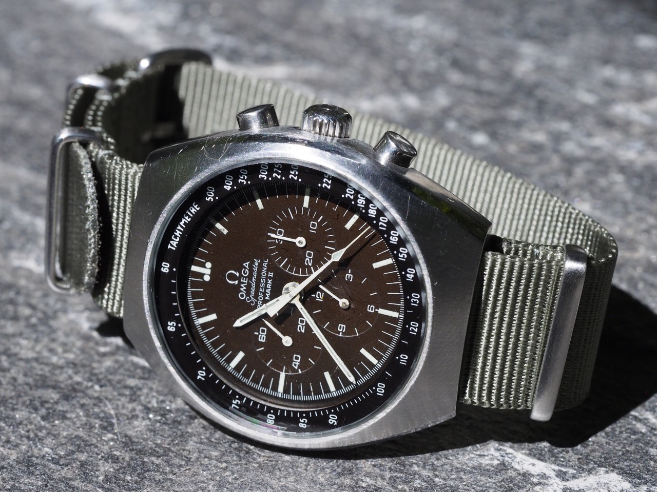 SOLD - Omega Speedmaster 145.014 Mark II with Chocolate Dial 